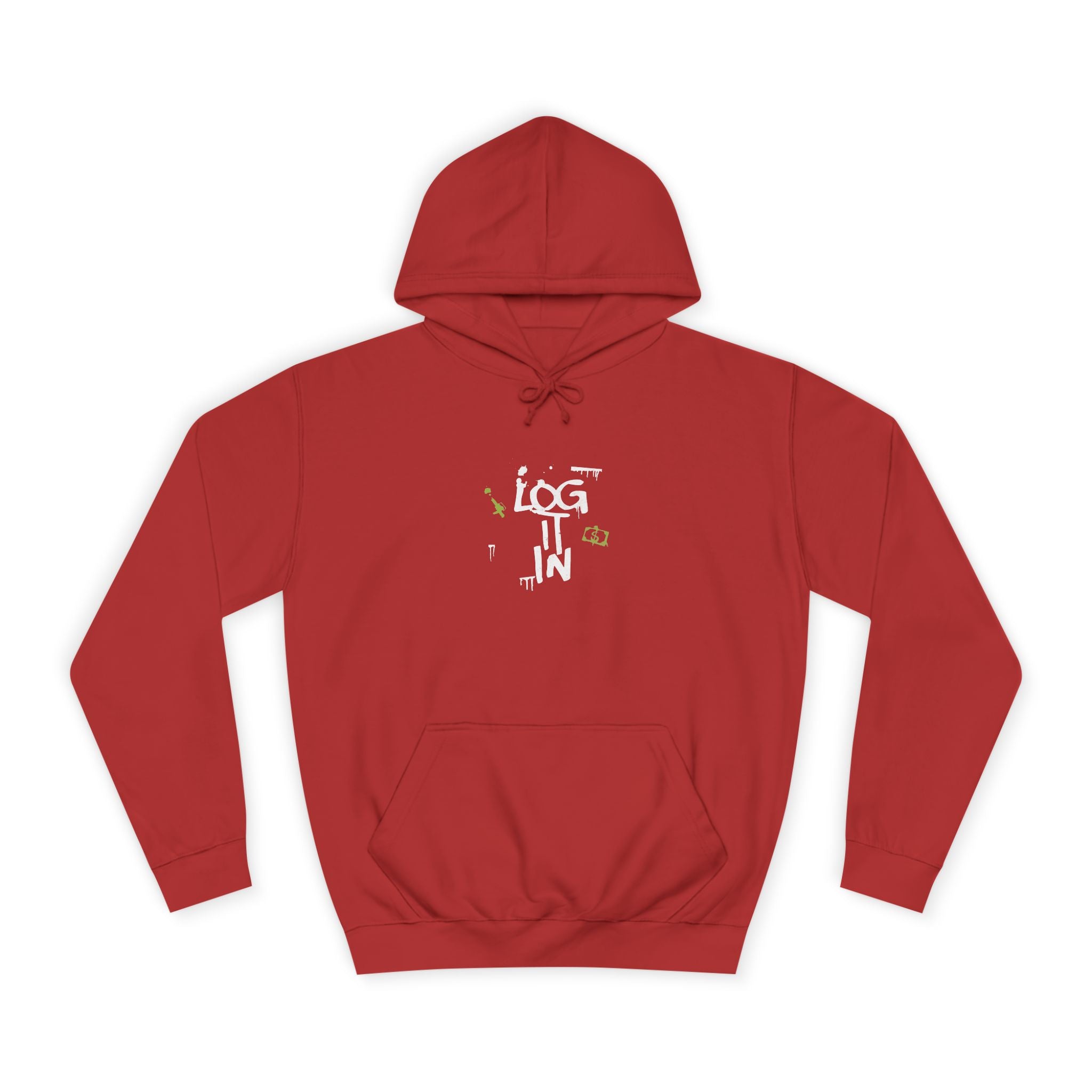 log it in Hoodie — Minimal Vintage Print