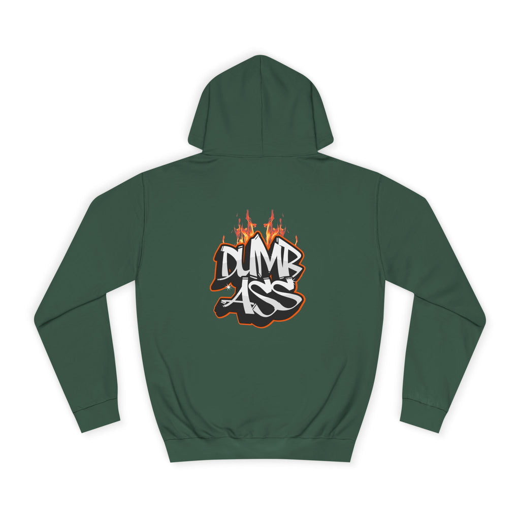 Dumb Ass Graffiti Hoodie – Bold Streetwear Pullover with Flame Lettering