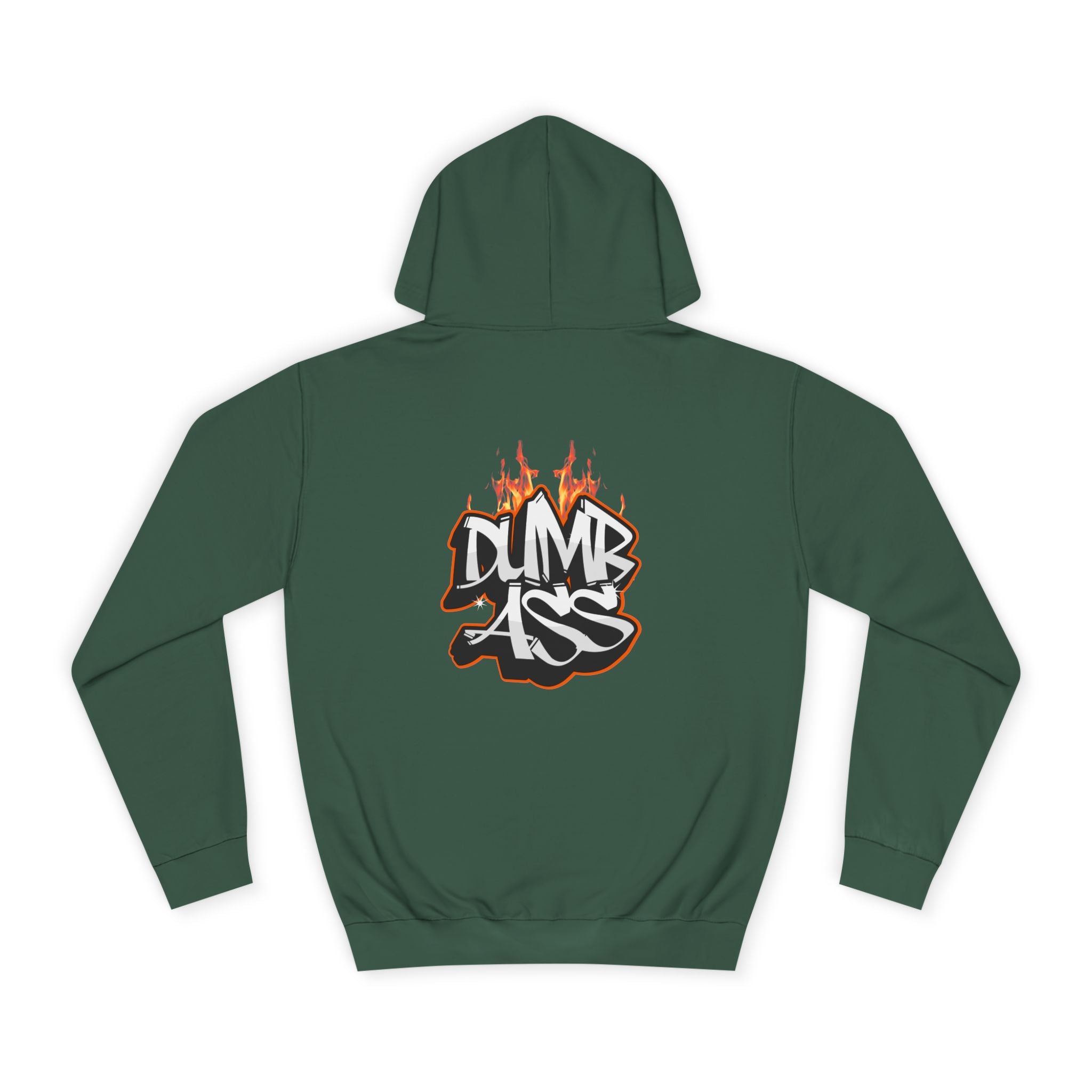Dumb Ass Graffiti Hoodie – Bold Streetwear Pullover with Flame Lettering
