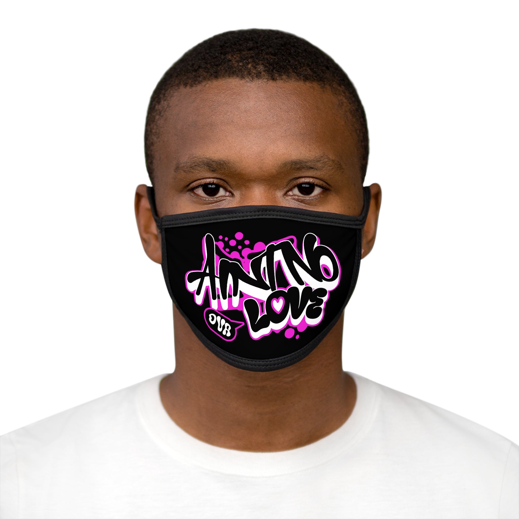 Face Mask — Pink Graffiti "No Love" Reusable Fashion Mask