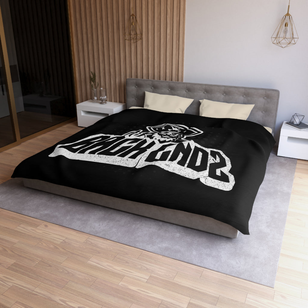 Pirate Skull 'Back Endz' Microfiber Duvet Cover — Bold Gamer / Tech Skull Bedding