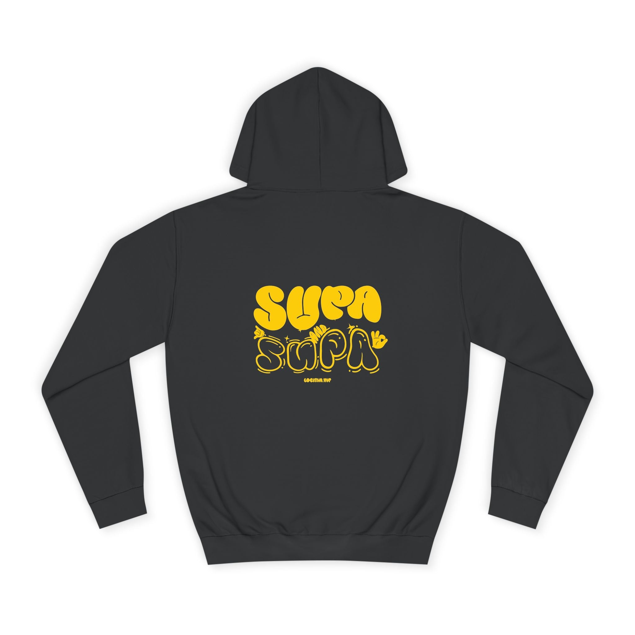 Cheerful Unisex Supa Supa Hoodie - Cozy Streetwear, Campus Style, Trendy Gift, Relaxed Fit, Perfect for Every day
