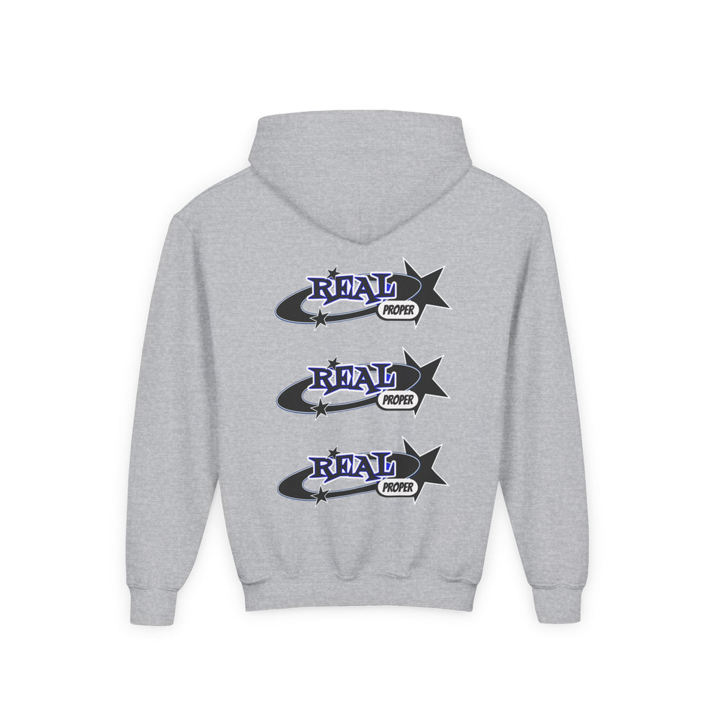 Youth Hoodie – "Real Proper" Star Graphic Pullover