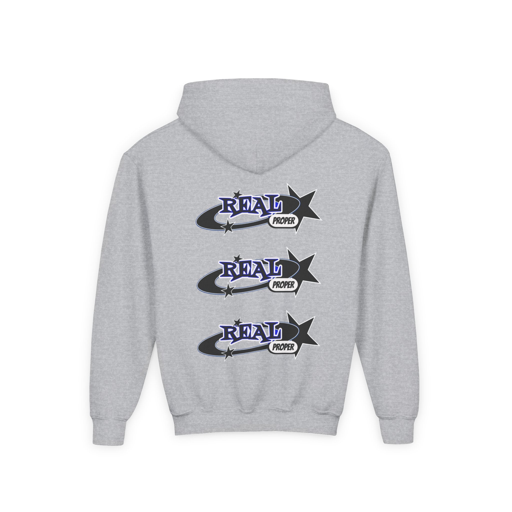 Youth Hoodie – "Real Proper" Star Graphic Pullover