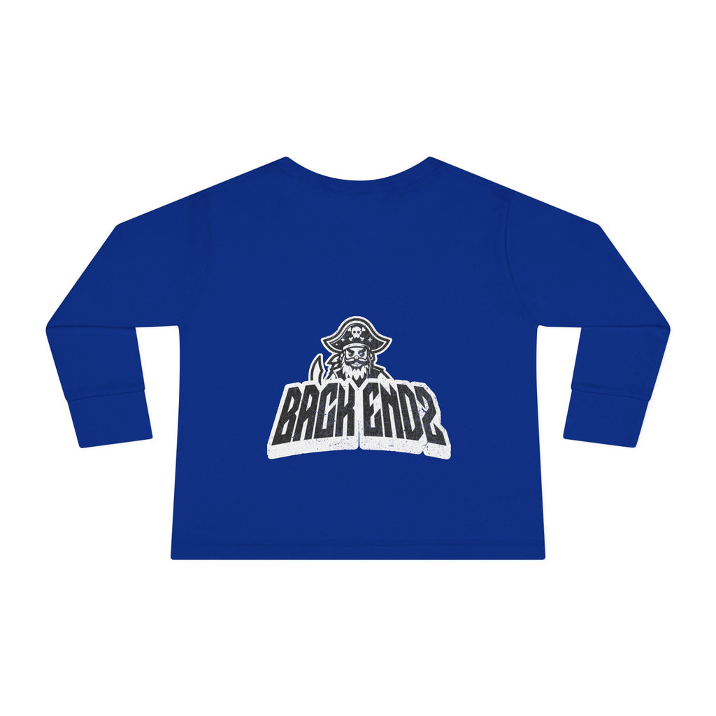 Toddler Long Sleeve Tee — Pirate Skull "Back Endz" Graphic
