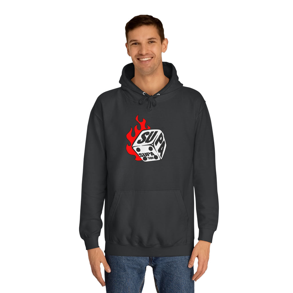 Cool Fire Graphic Unisex SUPA Hoodie, Apparel, Streetwear, Casual Wear, Unique Hooded Sweatshirt