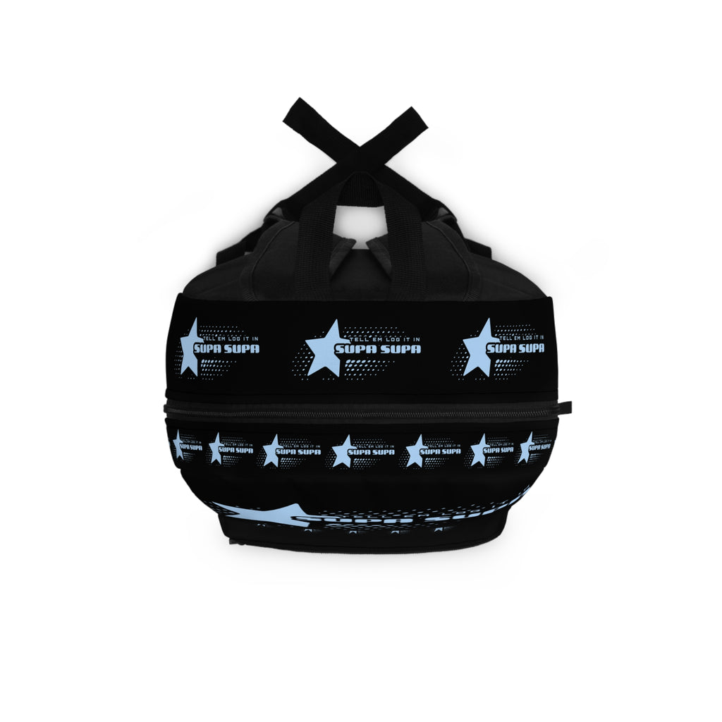 "Tell em log it in" Star Backpack — Graphic School & Casual Daypack