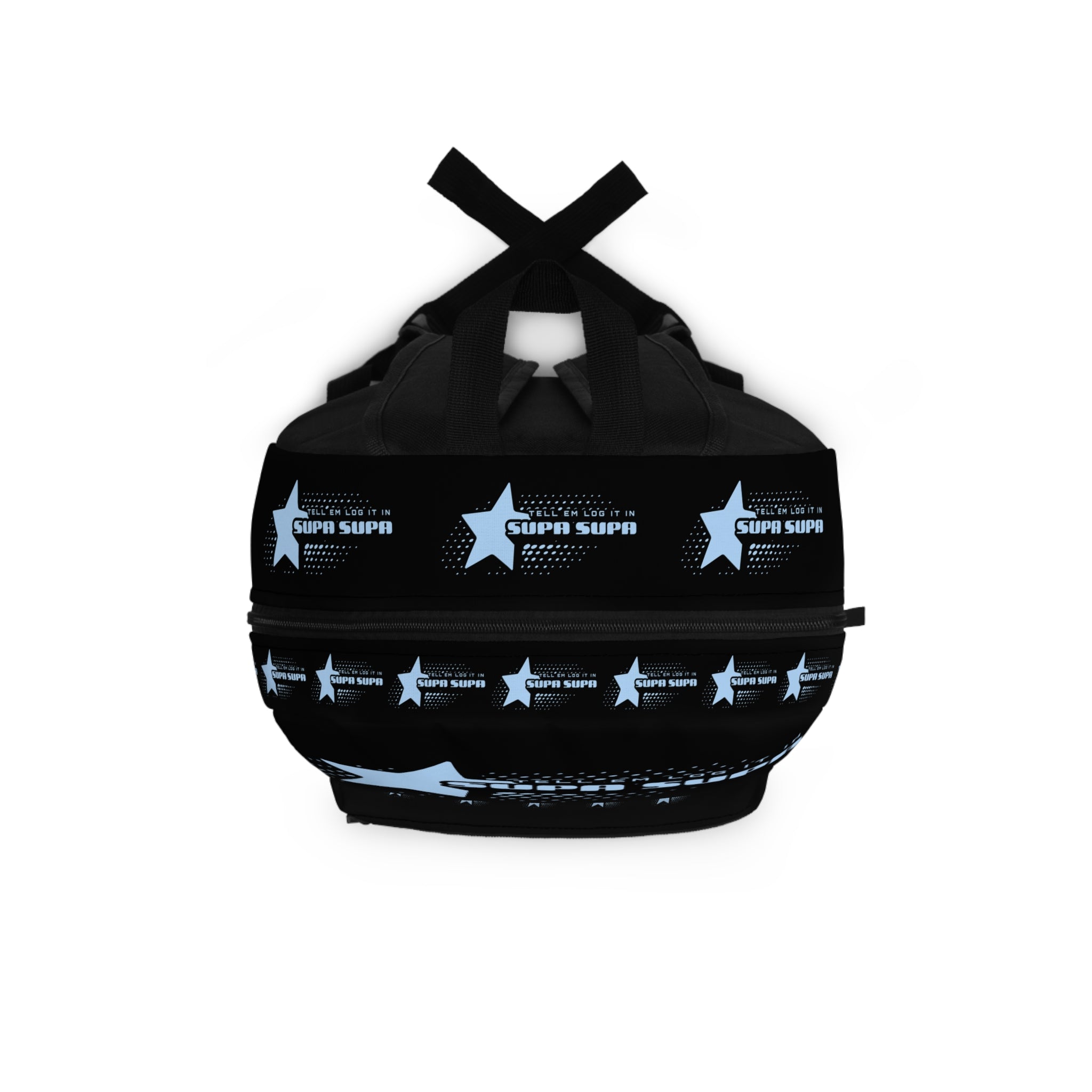 "Tell em log it in" Star Backpack — Graphic School & Casual Daypack