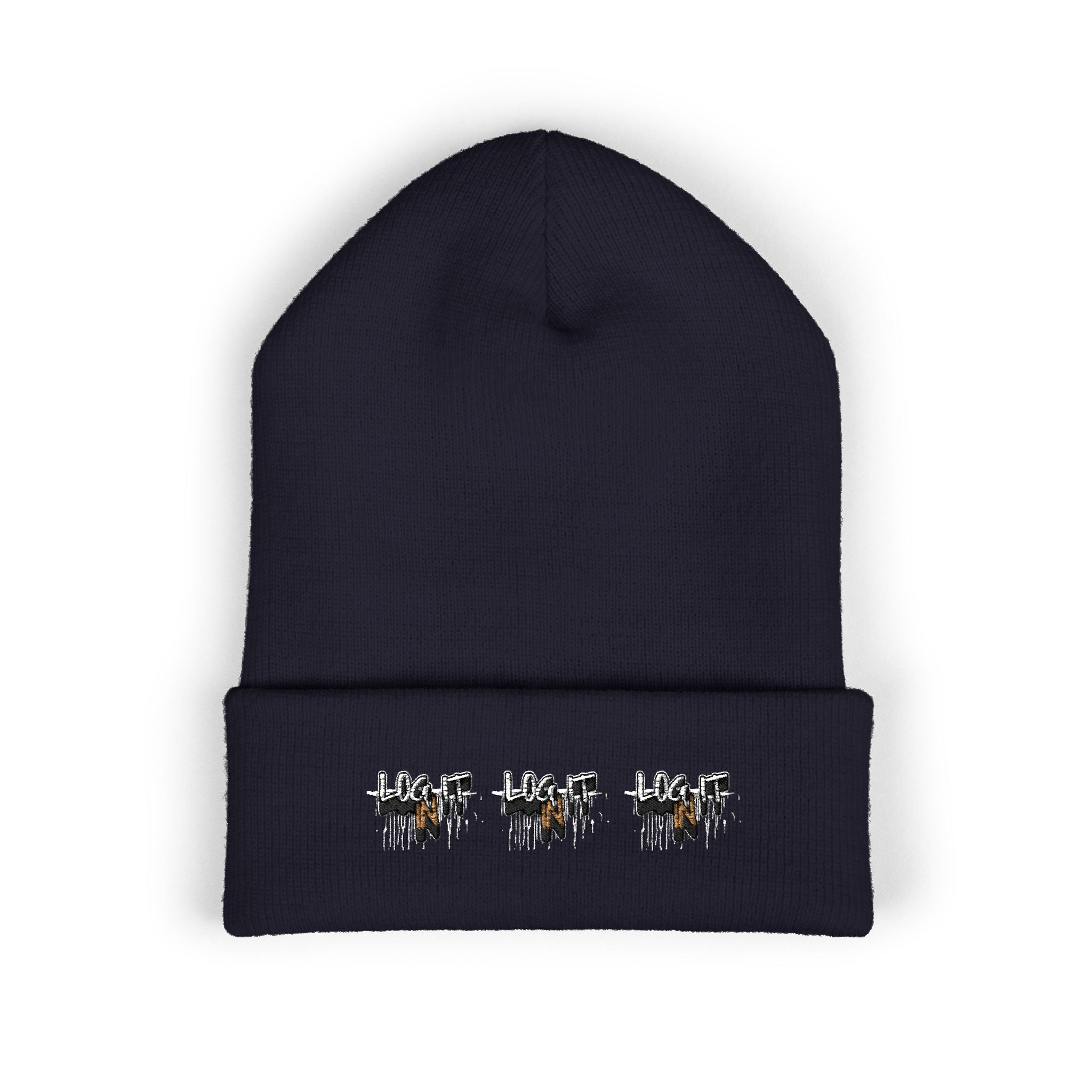 Embroidered Mini Log it in Cuffed Beanie