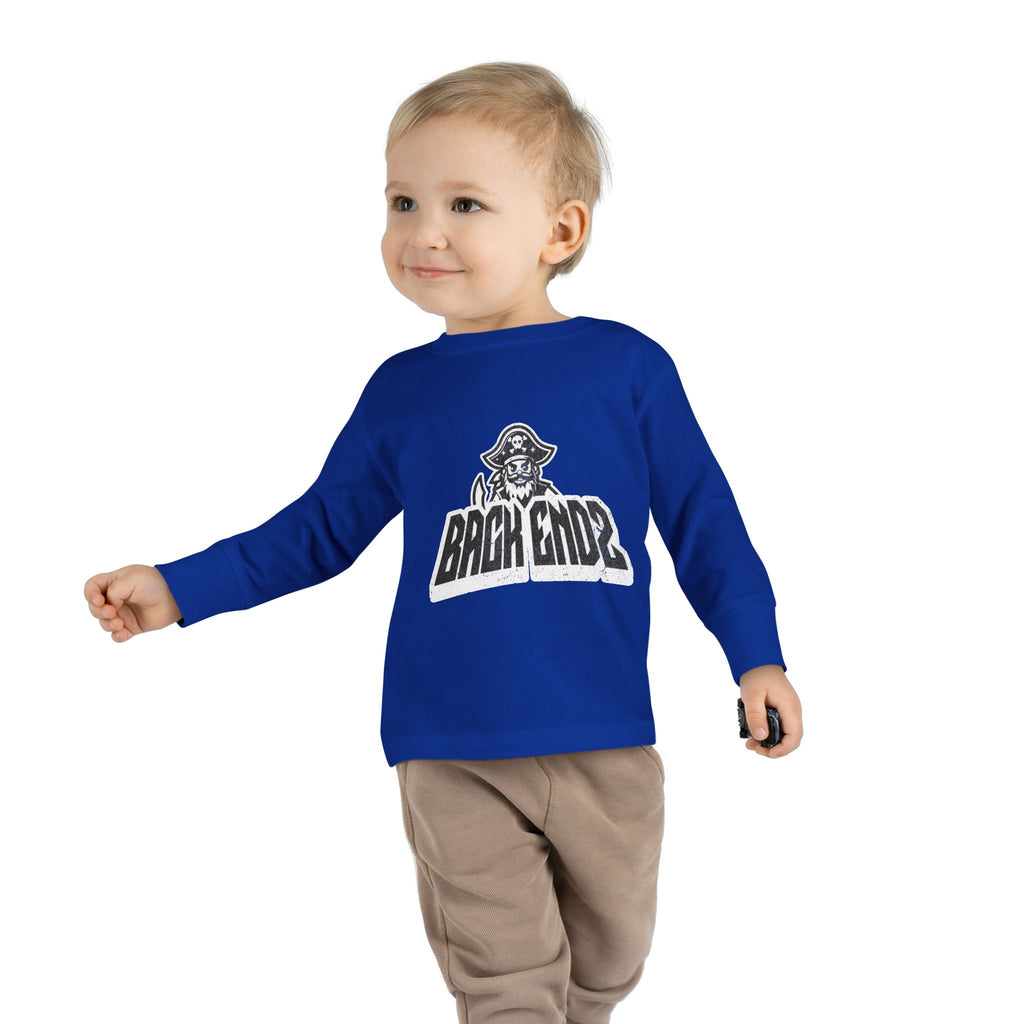 Toddler Long Sleeve Tee — Pirate Skull "Back Endz" Graphic