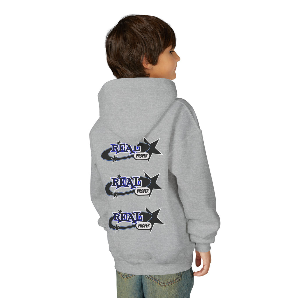 Youth Hoodie – "Real Proper" Star Graphic Pullover