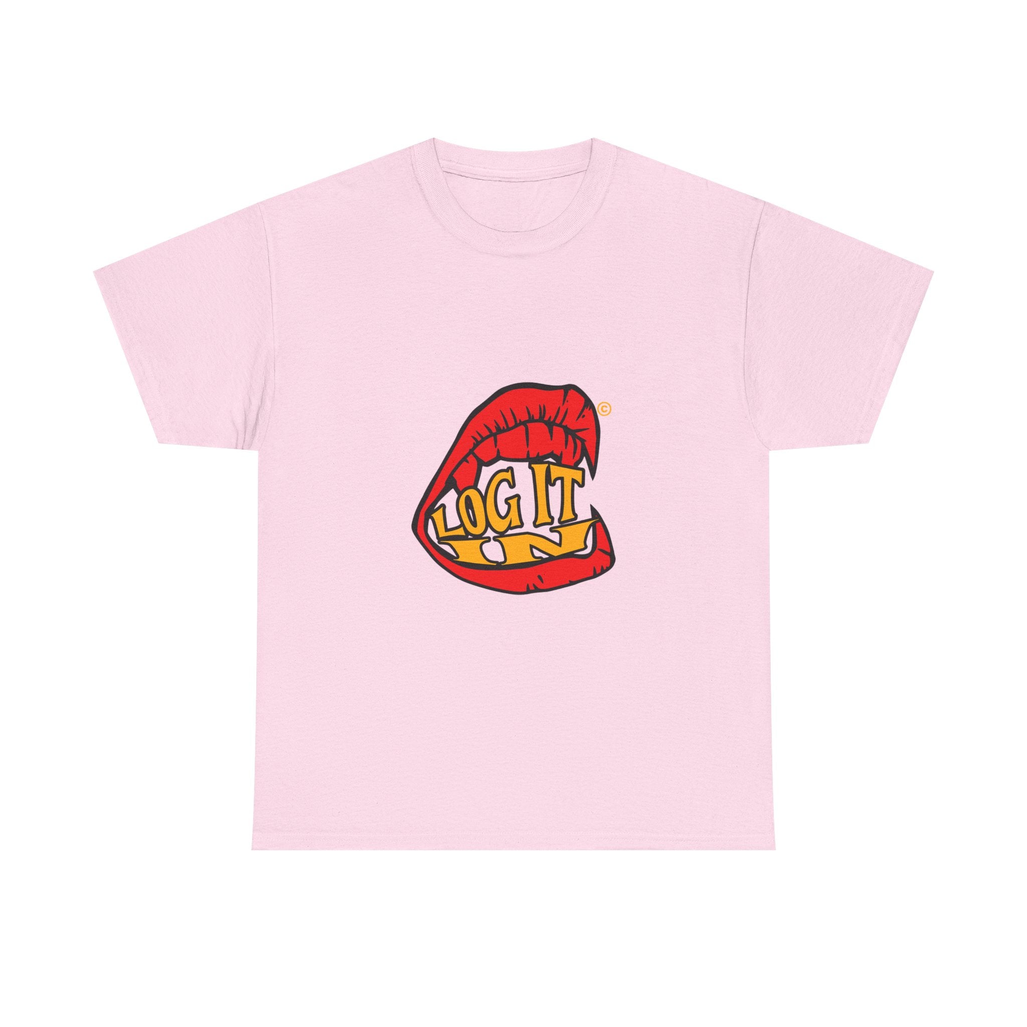 T-Shirt — Bold Logo "Log It in" Graphic Tee