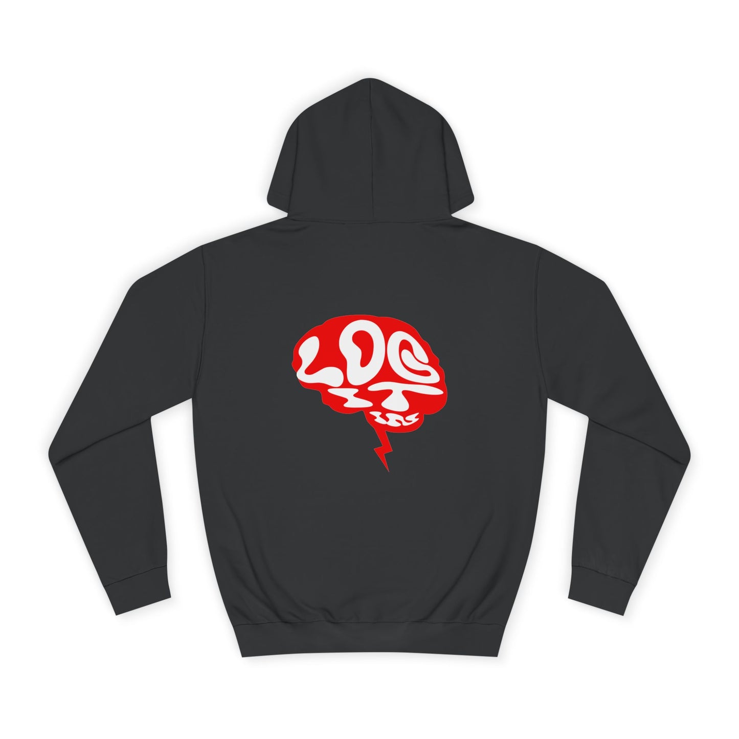Unisex Log it in Hoodie with Unique Brain Design, Casual Wear, Trendy Apparel, Festive Occasions, Graphic Hoodie