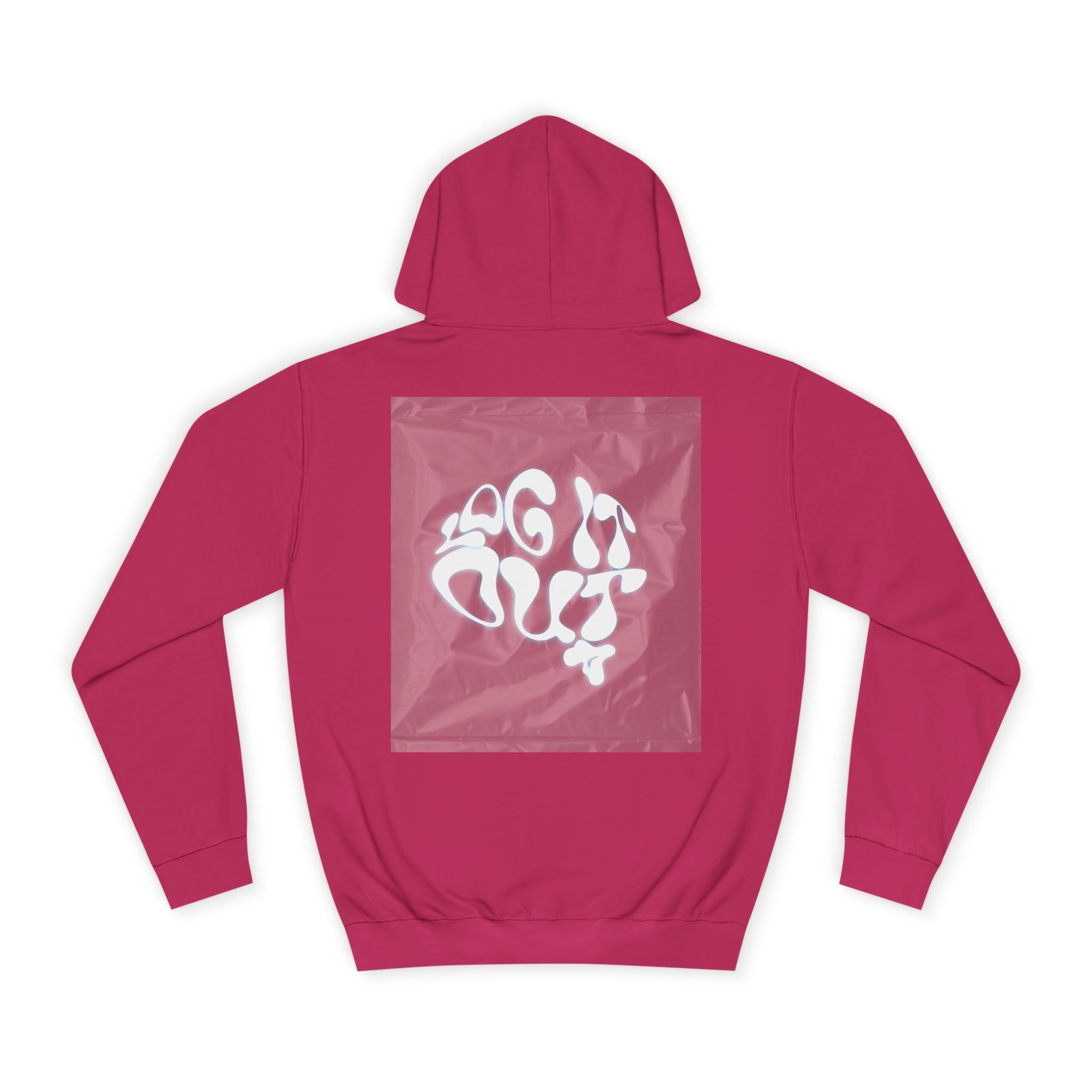 Cozy Unisex 'LOG IT OUT' Hoodie with Abstract Design, Sweatshirt, Graphic Hoodie, Casual Wear, Perfect Fit