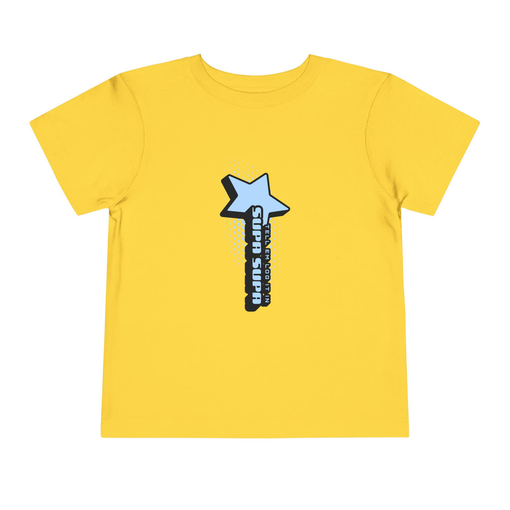 Toddler Tee — Blue Star "Tell em log it in" Graphic