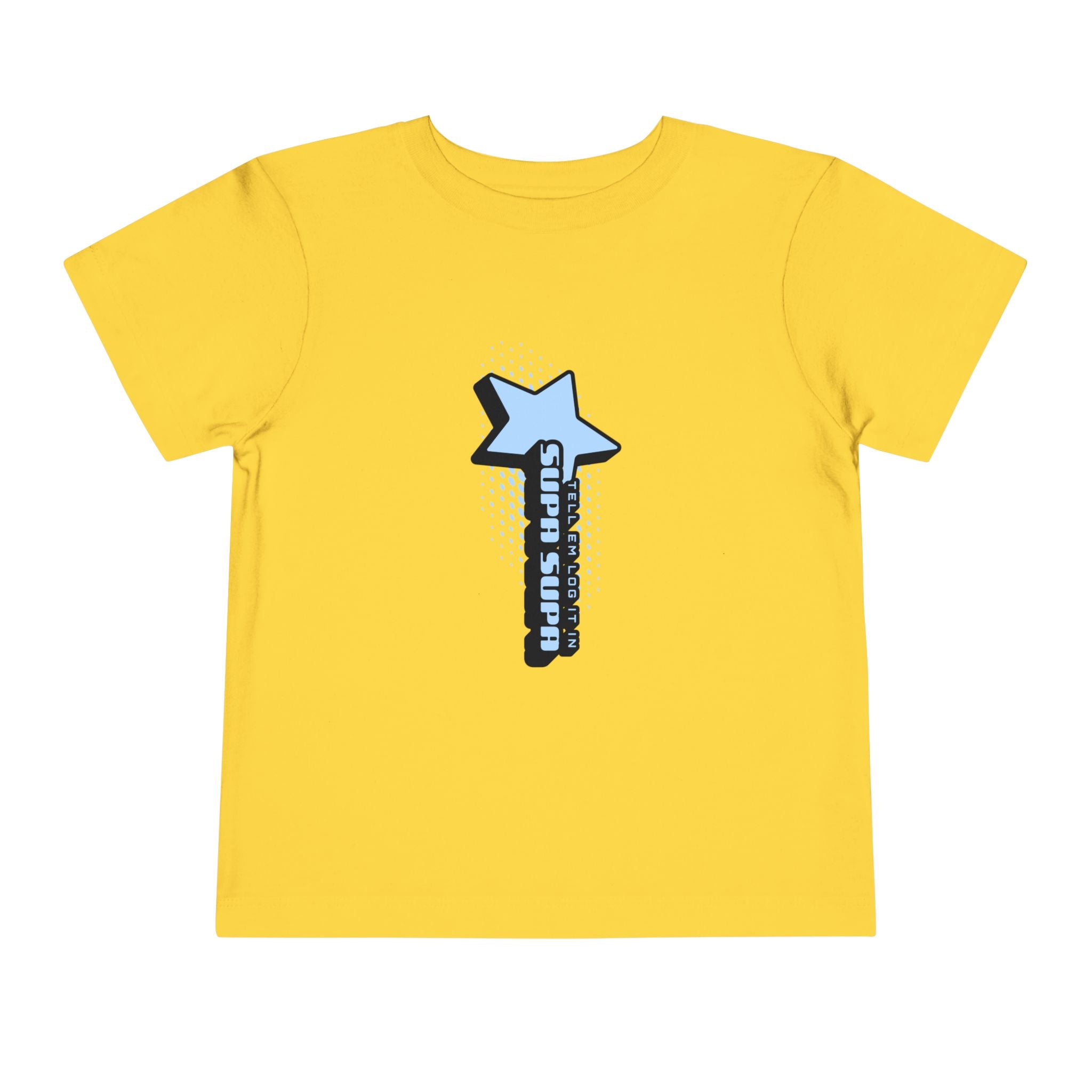 Toddler Tee — Blue Star "Tell em log it in" Graphic