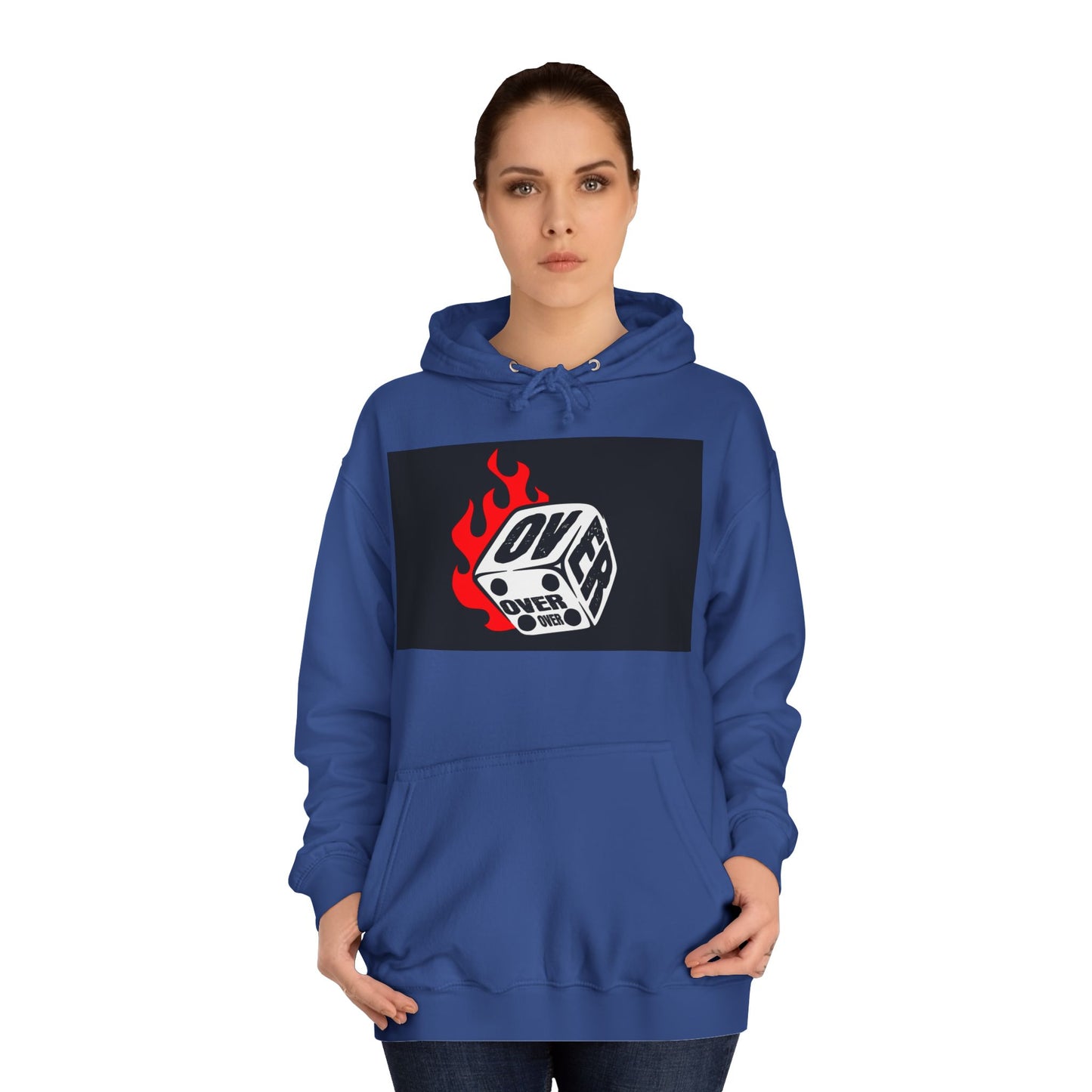 OVER Graphic Hoodie, Oversized Sweatshirt, Trendy Unisex Hoodie, Gift, Casual Layering Top