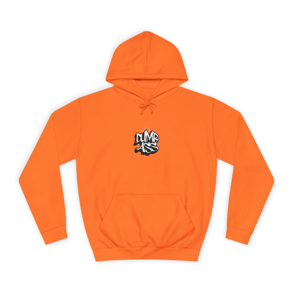 Dumb Ass Graffiti Hoodie – Bold Streetwear Pullover with Flame Lettering