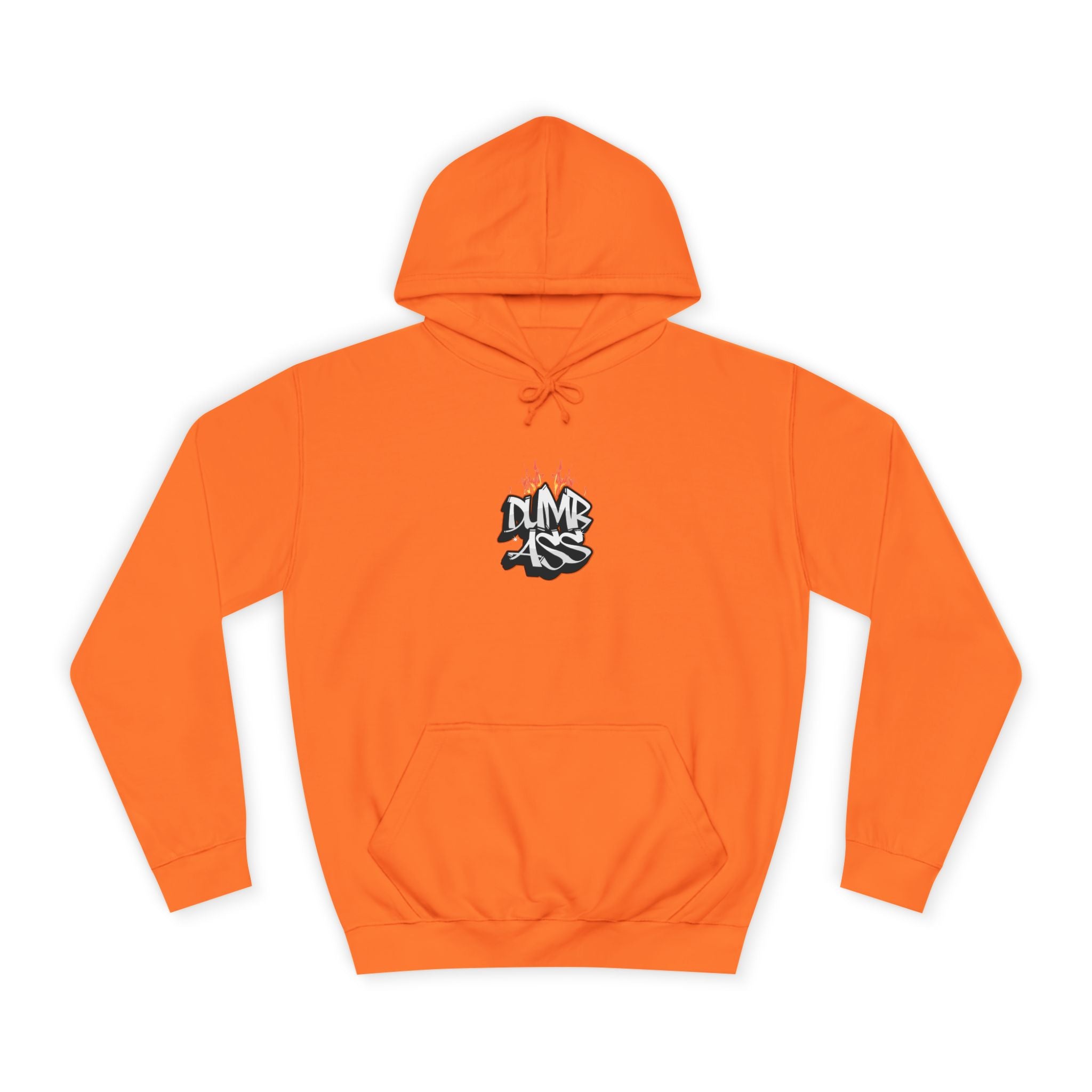 Dumb Ass Graffiti Hoodie – Bold Streetwear Pullover with Flame Lettering
