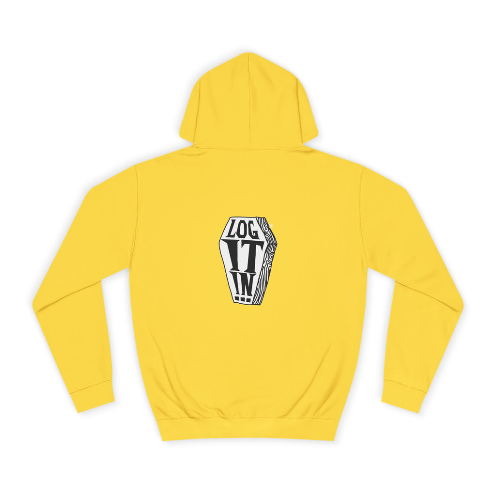 Edgy Unisex Log it in Hoodie, Casual Streetwear, Unique Gift, Trendy Apparel, Halloween Costume, Cozy Lounge Wear