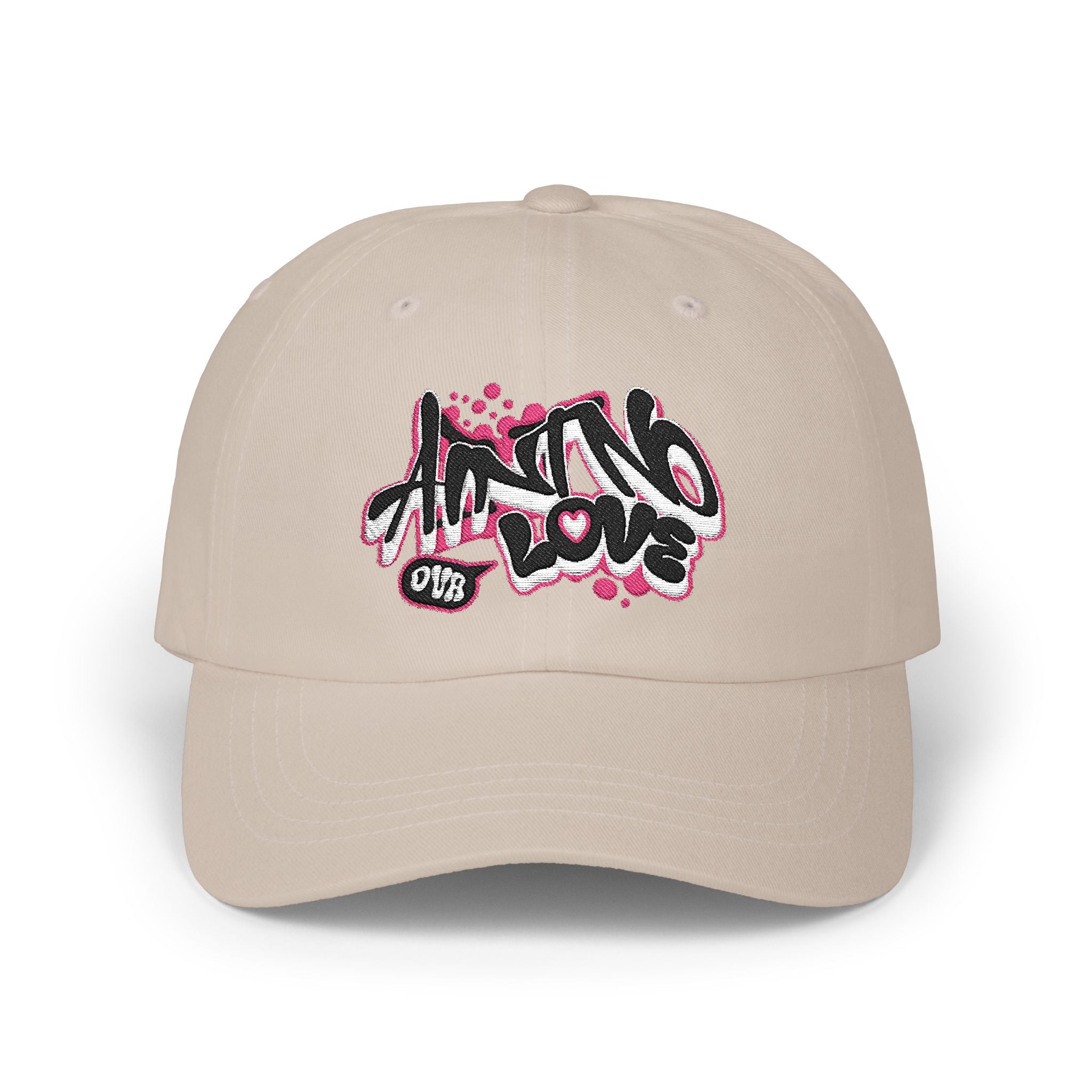 Graffiti 'NO LOVE'  Cap – White Embroidered Hat