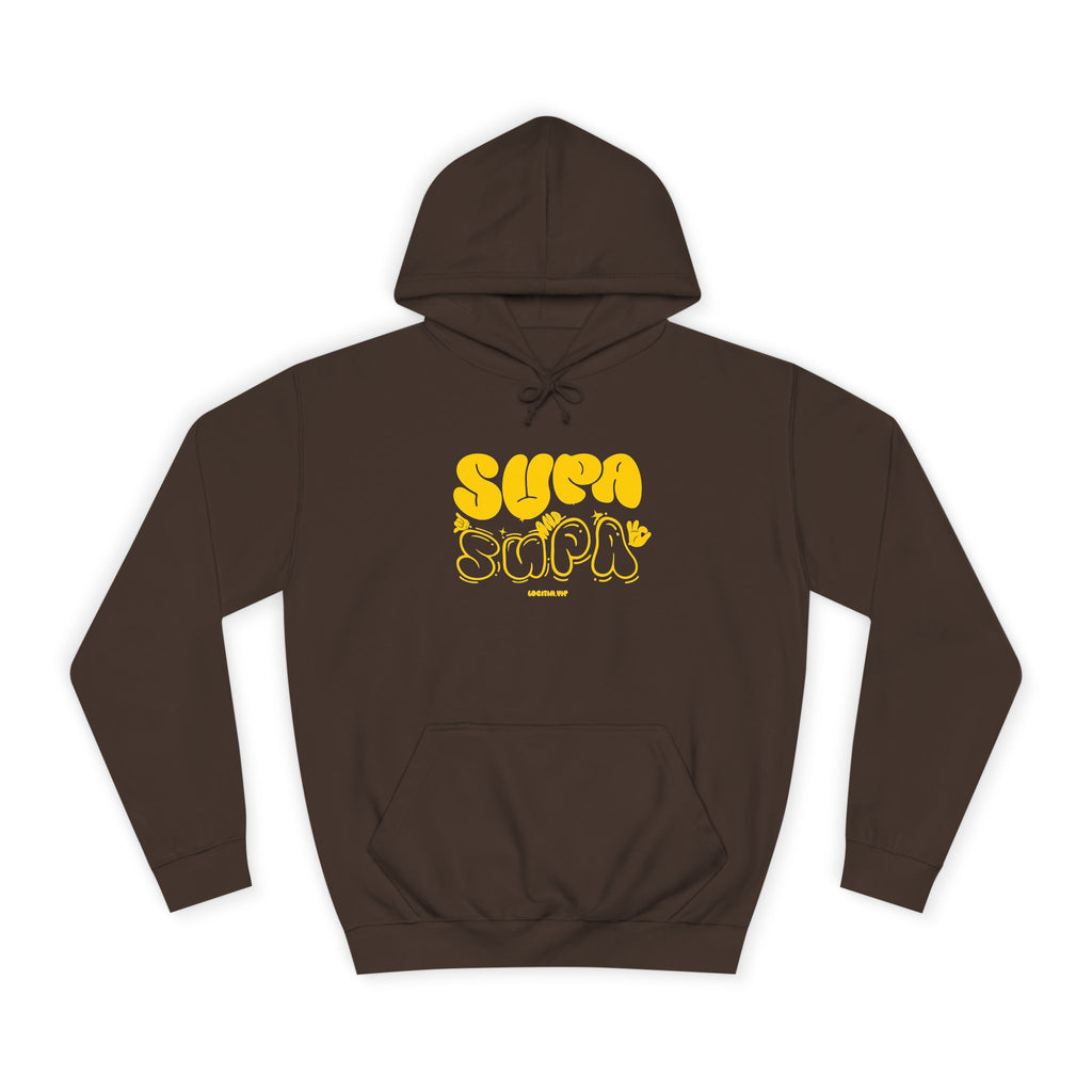 Cheerful Unisex Supa Supa Hoodie - Cozy Streetwear, Campus Style, Trendy Gift, Relaxed Fit, Perfect for Every day