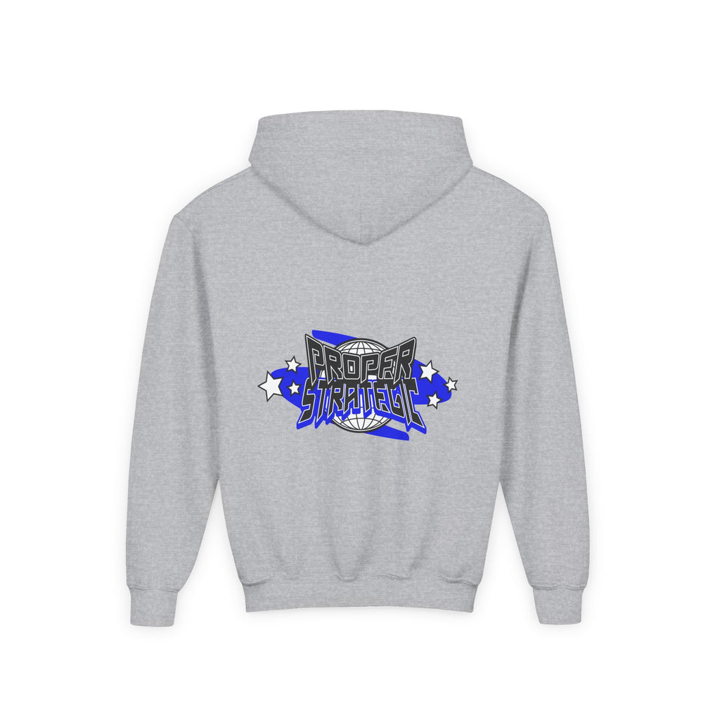 Youth Hoodie — 'Strategic' Graphic Pullover for Kids