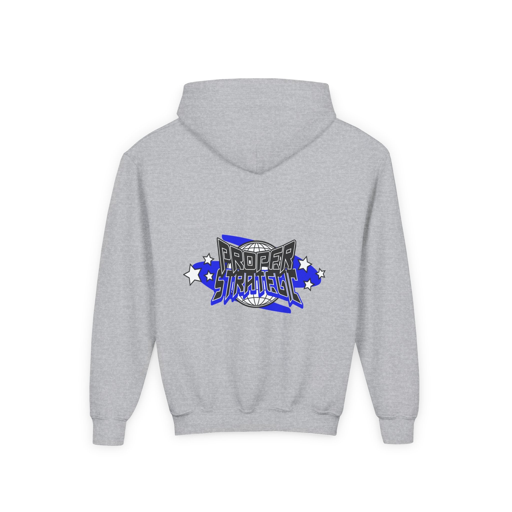 Youth Hoodie — 'Strategic' Graphic Pullover for Kids