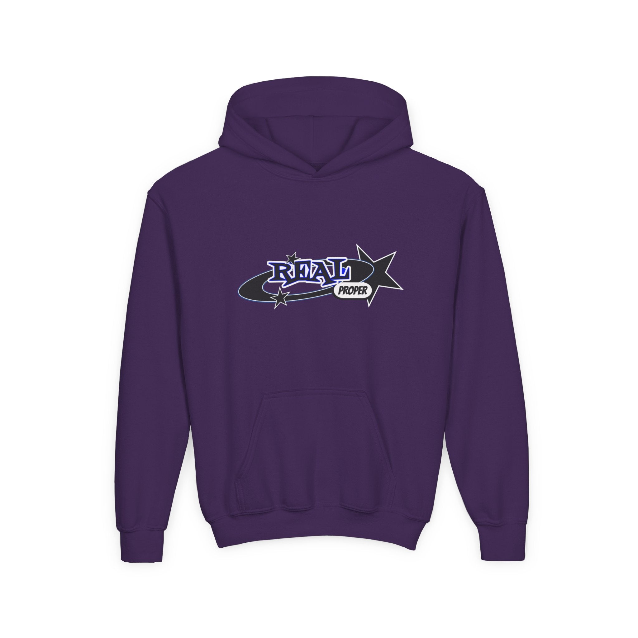 Youth Hoodie – "Real Proper" Star Graphic Pullover