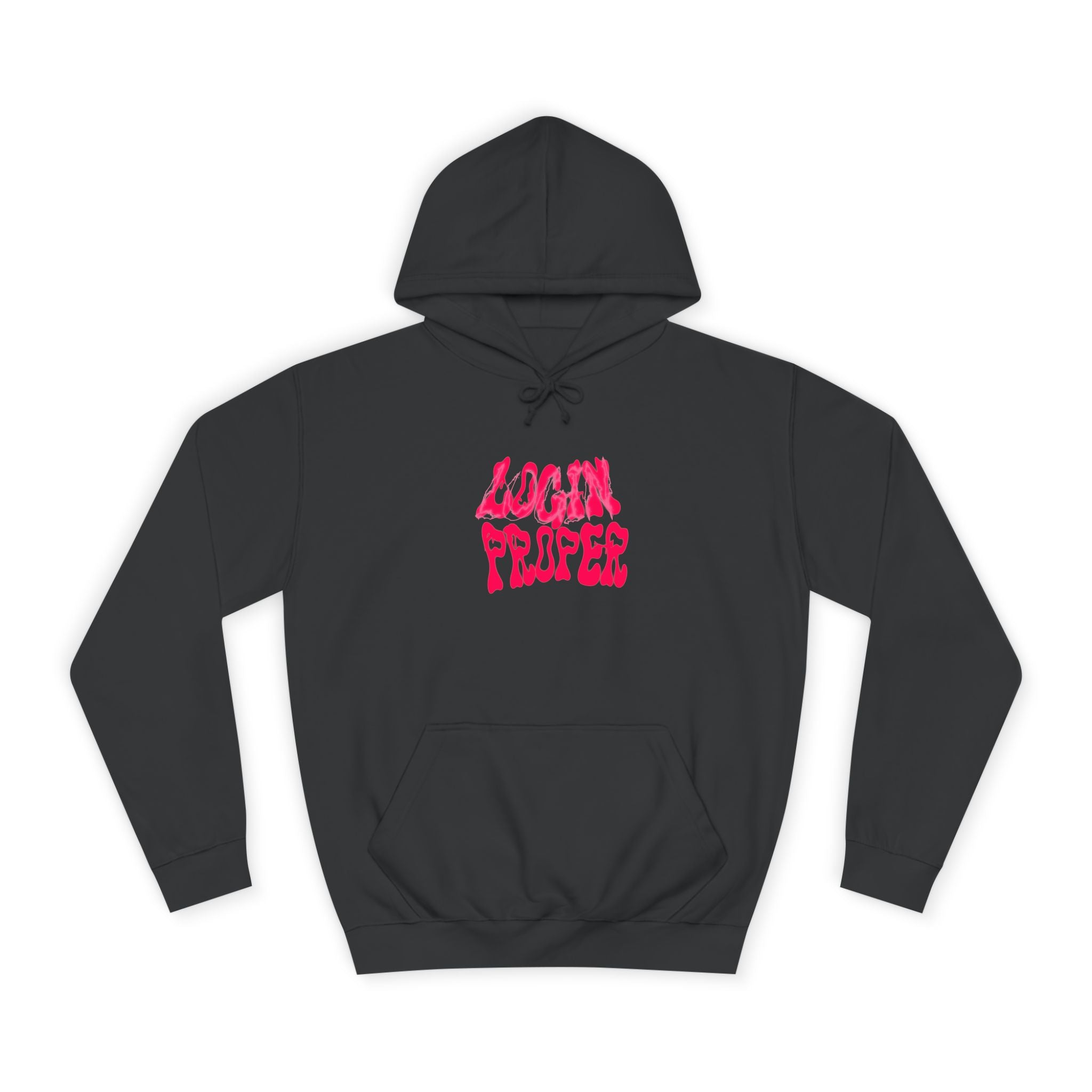 Trendy Unisex Hoodie - 'LOGIN PROPER' Graphic Sweatshirt for, Casual Wear, Gifts' Events, Street Style