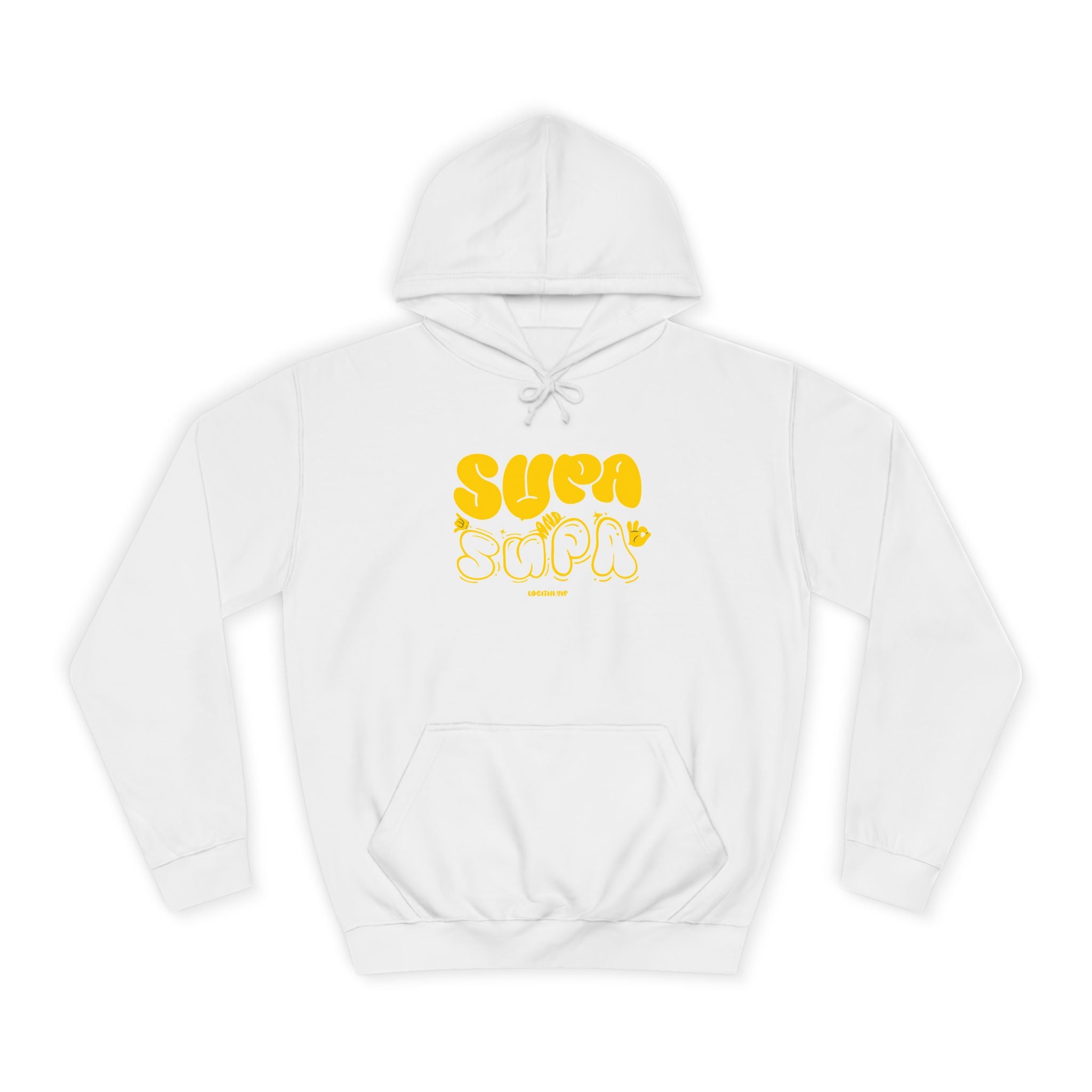 Cheerful Unisex Supa Supa Hoodie - Cozy Streetwear, Campus Style, Trendy Gift, Relaxed Fit, Perfect for Every day