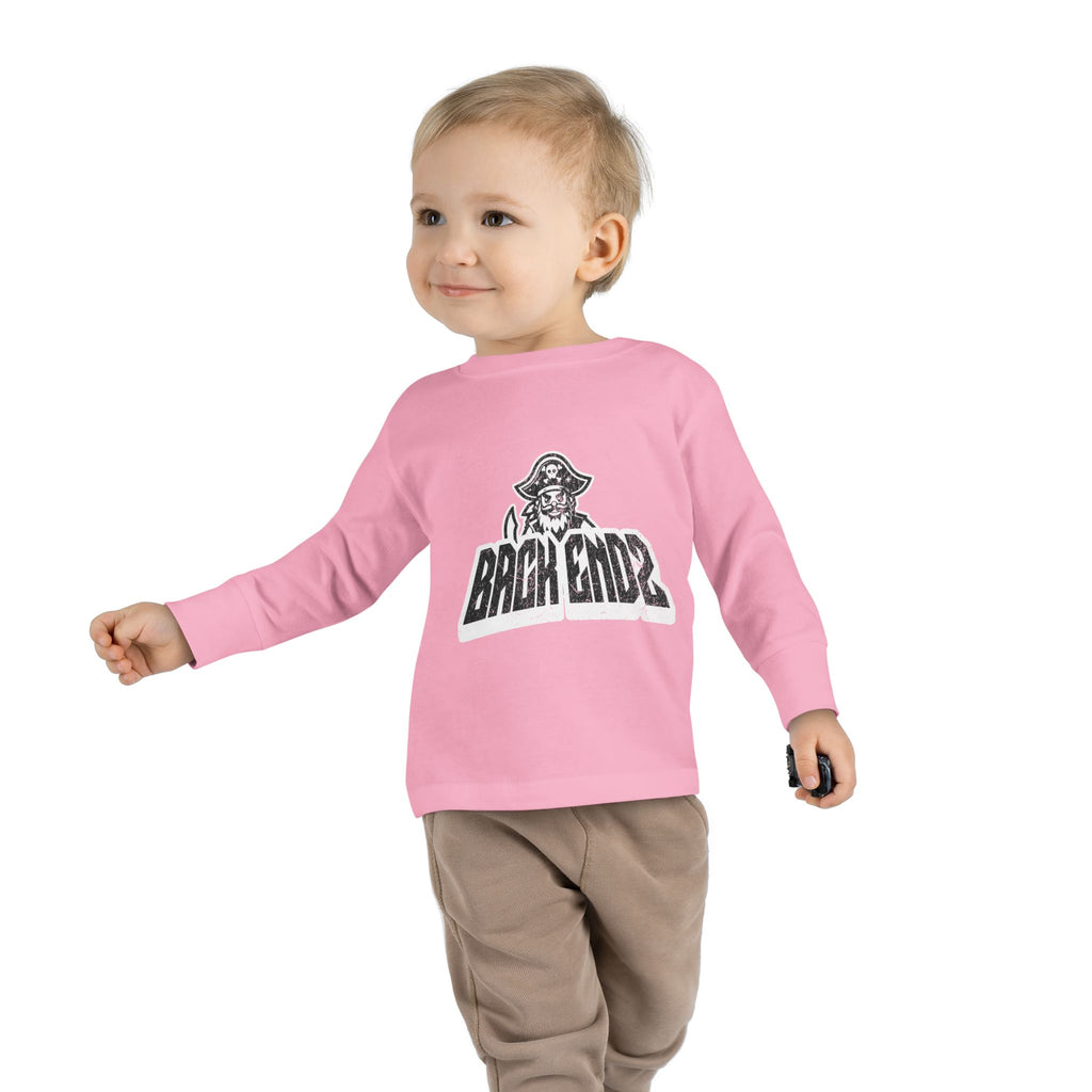 Toddler Long Sleeve Tee — Pirate Skull "Back Endz" Graphic