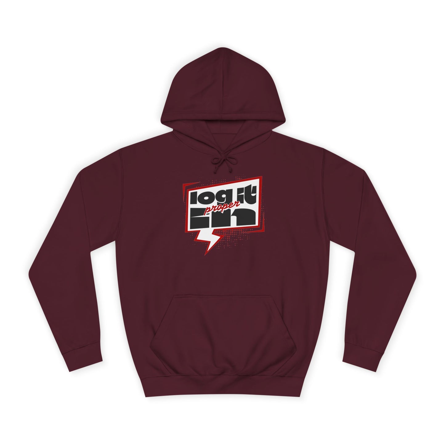 Unisex Log it in Hoodie - Casual Streetwear, College Apparel, Gift, Comfortable Hoodie, Unique Graphic Sweatshirt