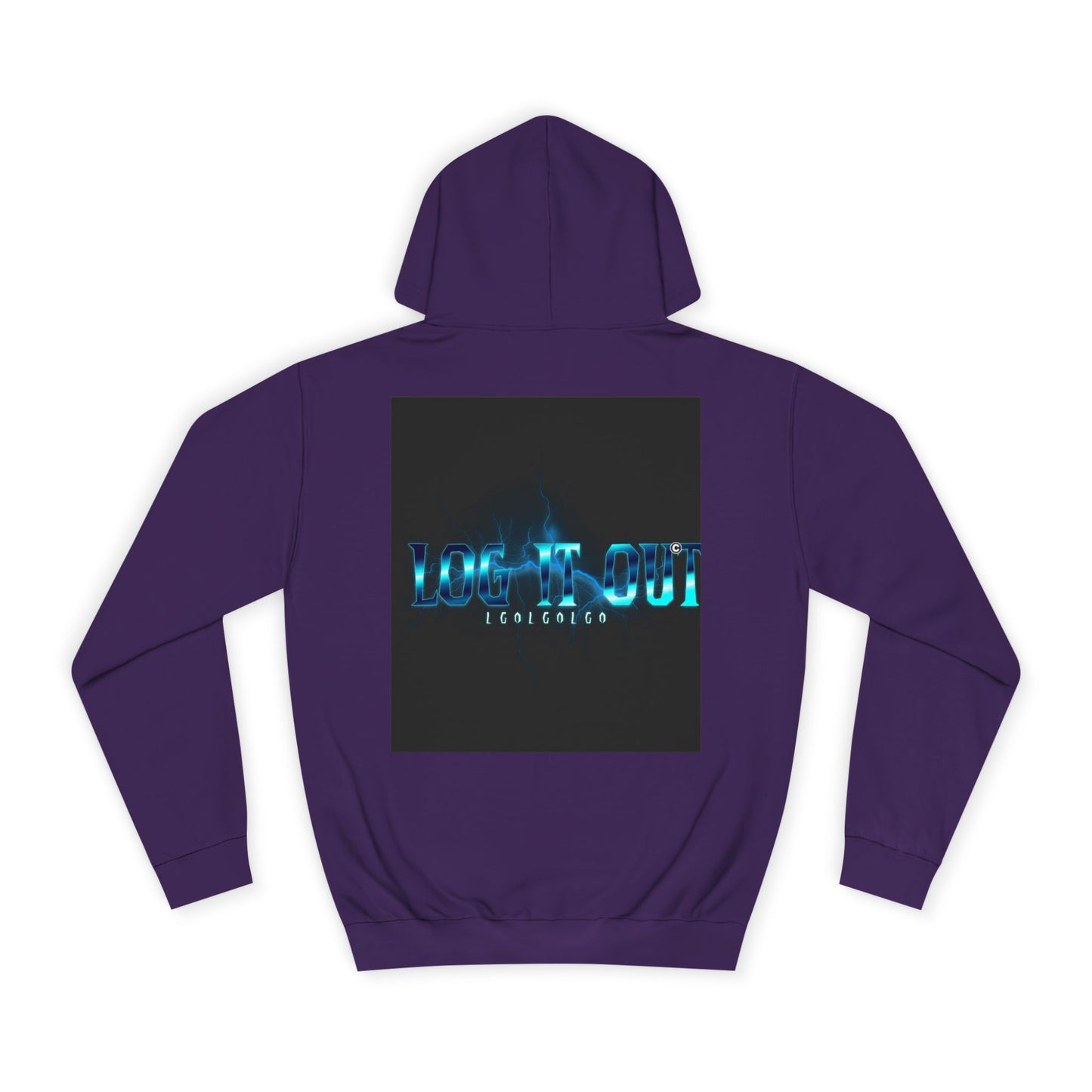 Unisex Log it out Hoodie with Digital Glow Design - Perfect for Gifts, Casual Wear,Events, Graphic Sweatshirt