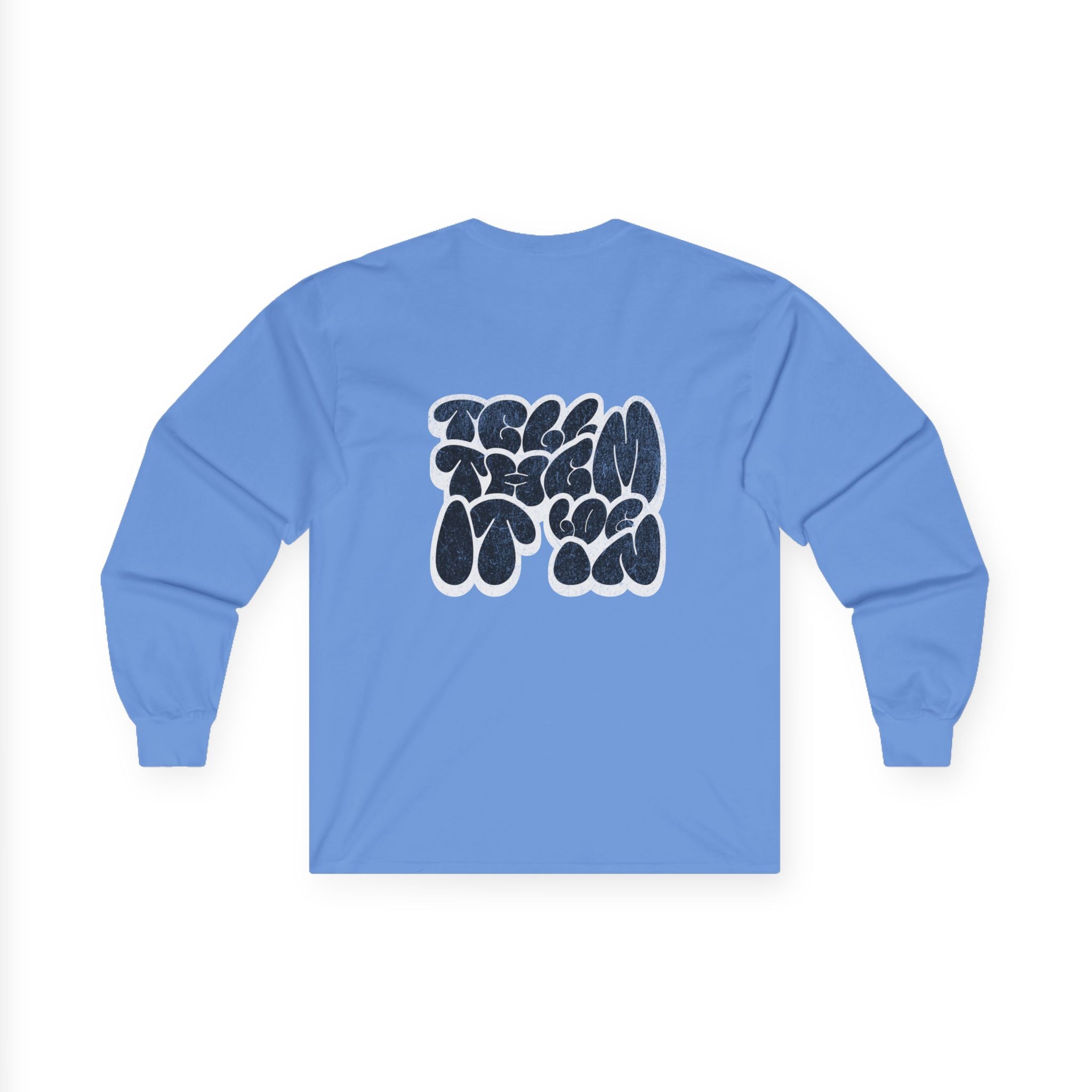 Long Sleeve "LOG IT IN" Tee — Retro Pebble Typography Graphic