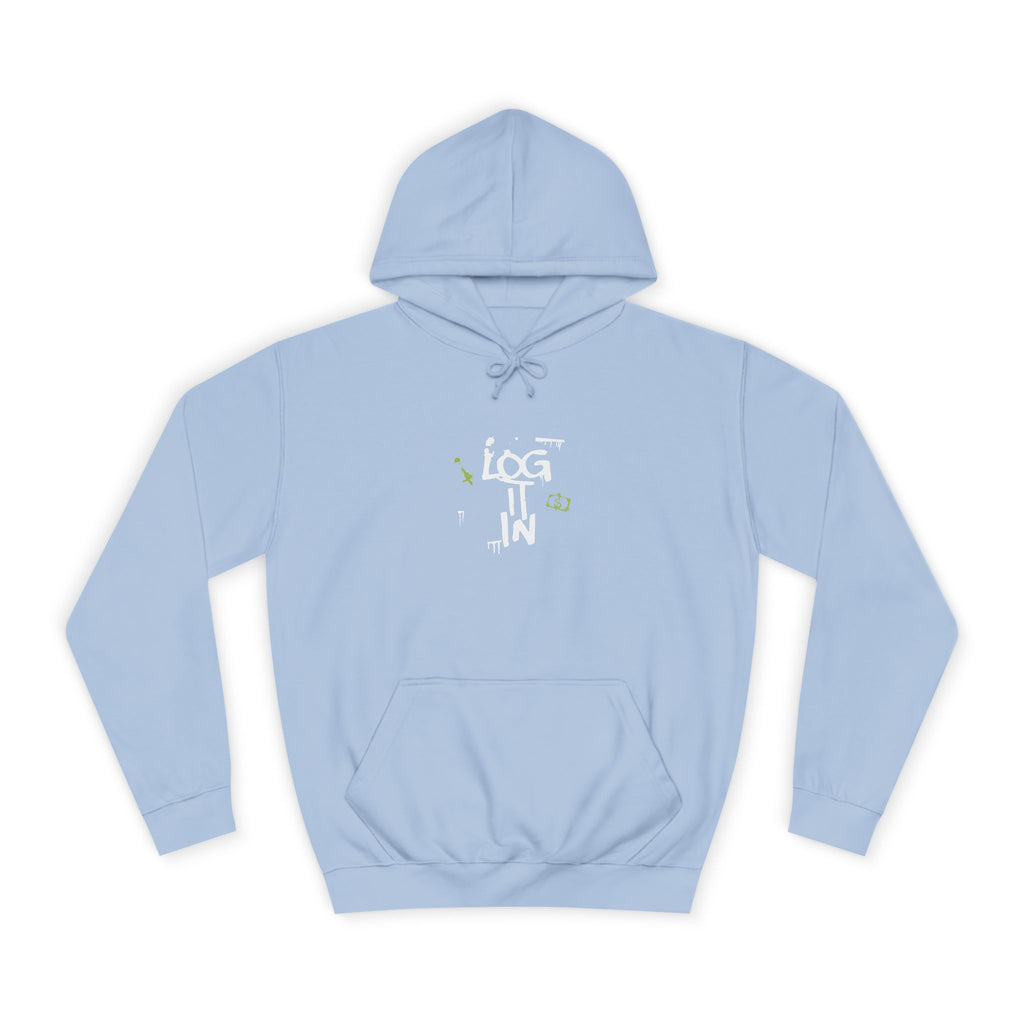 log it in Hoodie — Minimal Vintage Print