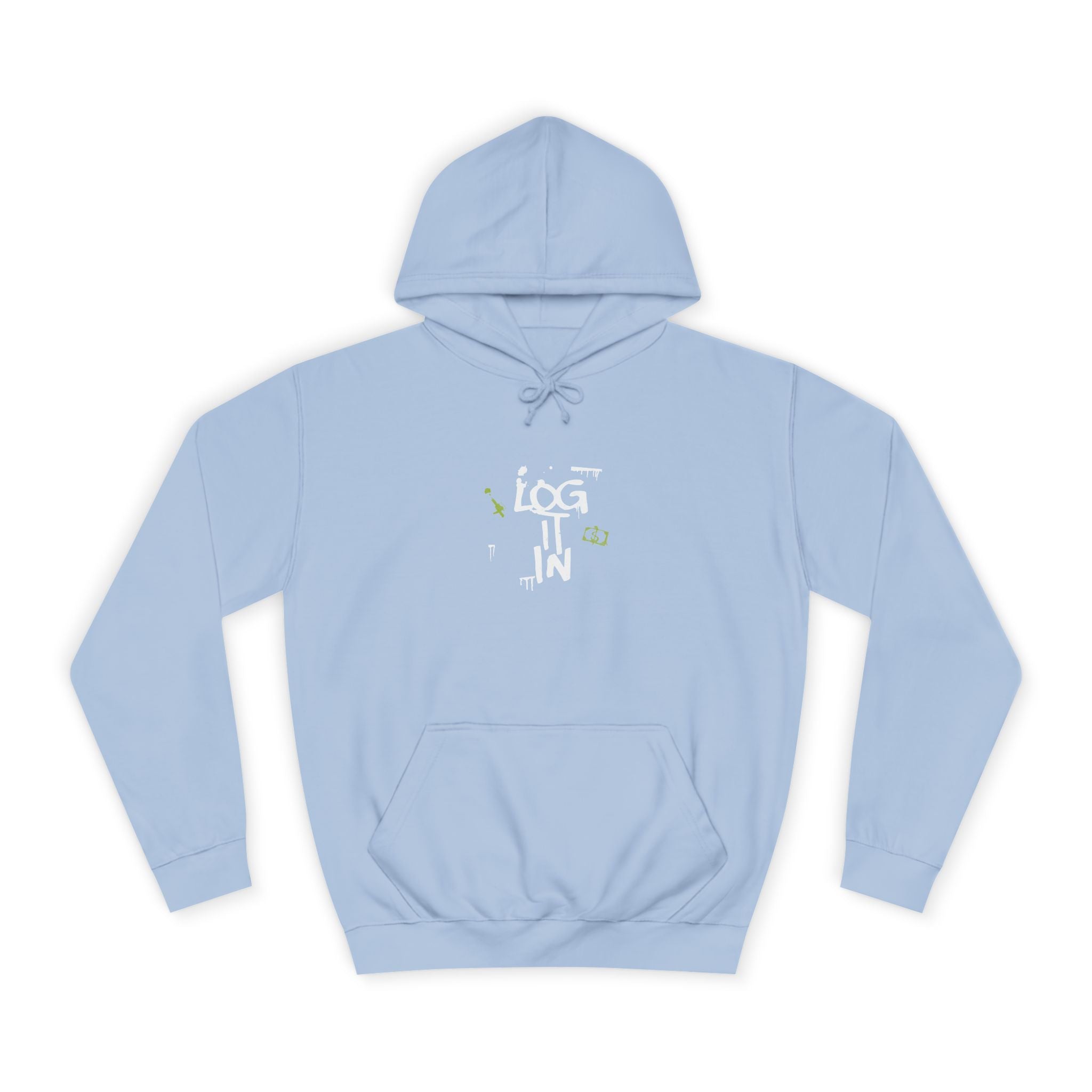 log it in Hoodie — Minimal Vintage Print