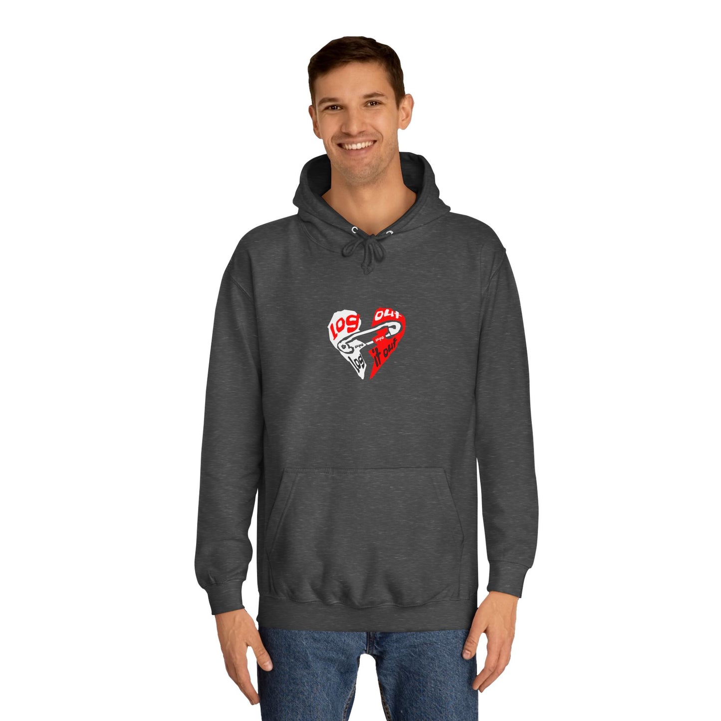 Unisex Log it out Hoodie with Heart Design | Comfortable Sweatshirt for Any One| Perfect for Events, Gifts