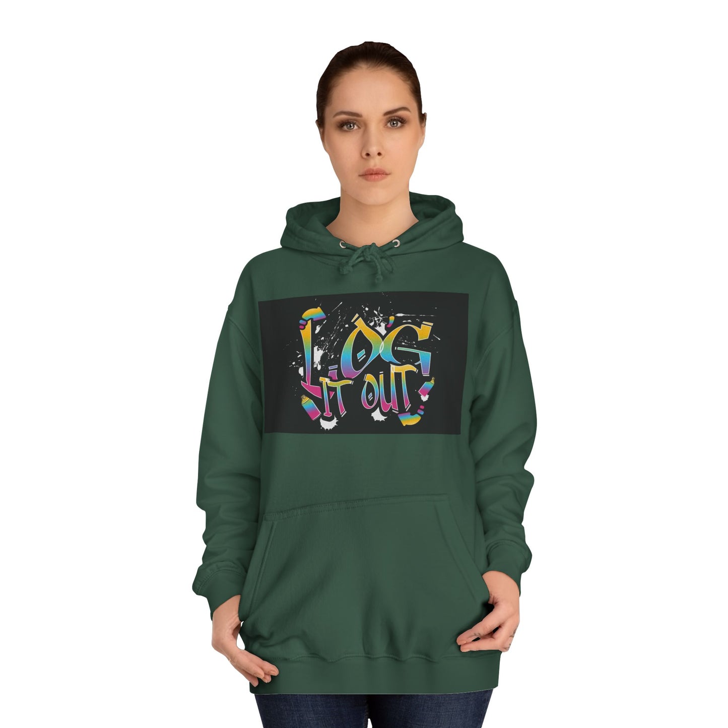 Colorful Unisex log it out Hoodie - Perfect for Students, Casual Wear, Gifts, Relaxed Style, trendy wear