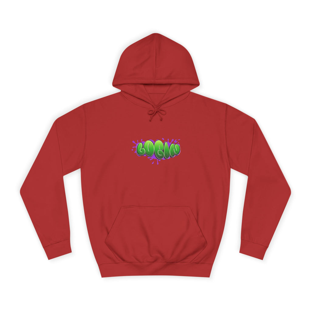 Hoodie with Green Graffiti "Login" Design - Streetwear Pullover