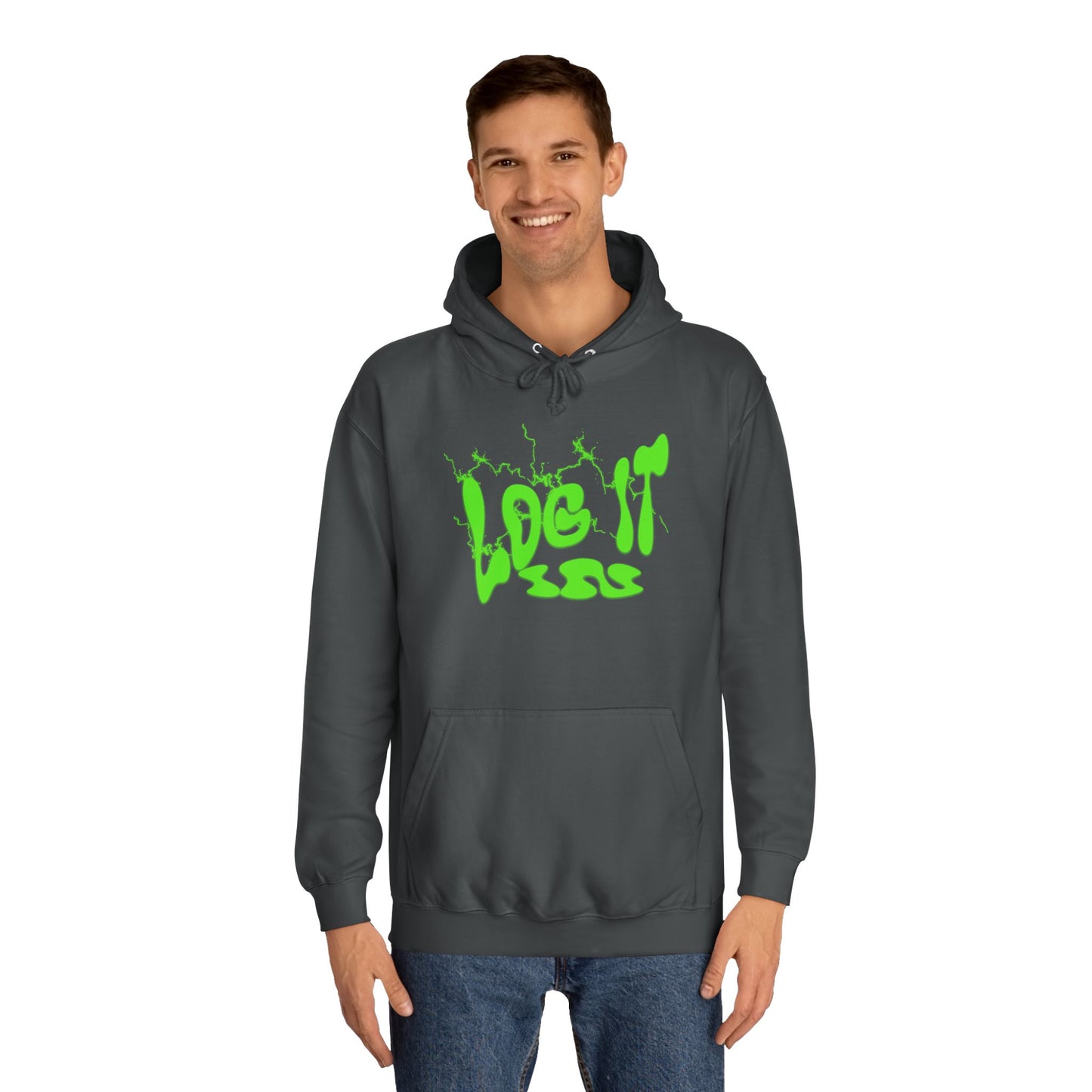 Unisex Hoodie with 'Log It in' Design, Cozy Casual Sweater for Trendy wear, Gift for Comfortable Everyday Wear