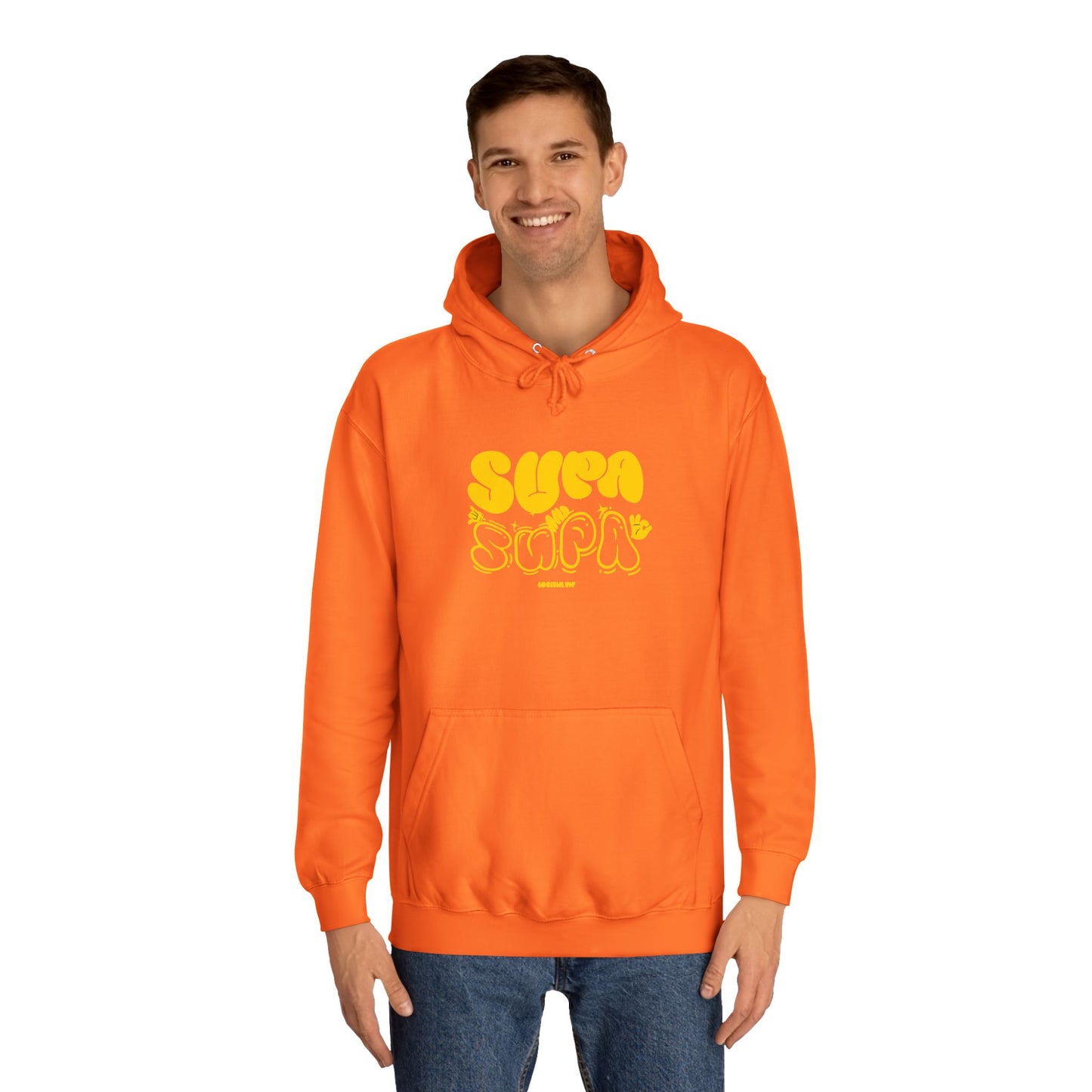 Cheerful Unisex Supa Supa Hoodie - Cozy Streetwear, Campus Style, Trendy Gift, Relaxed Fit, Perfect for Every day