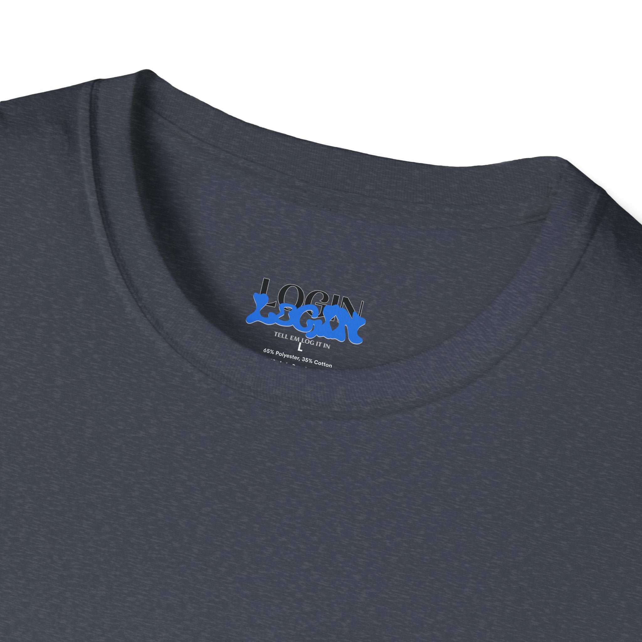 Login Graphic T-Shirt — Blue Drip Logo Tee