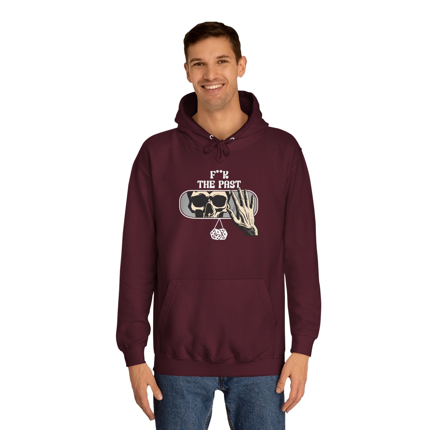 Unisex Hoodie with Bold Message - "F*k The Past" - Casual Wear, Gifts for Graduates, Unique Streetwear, Motivational Apparel