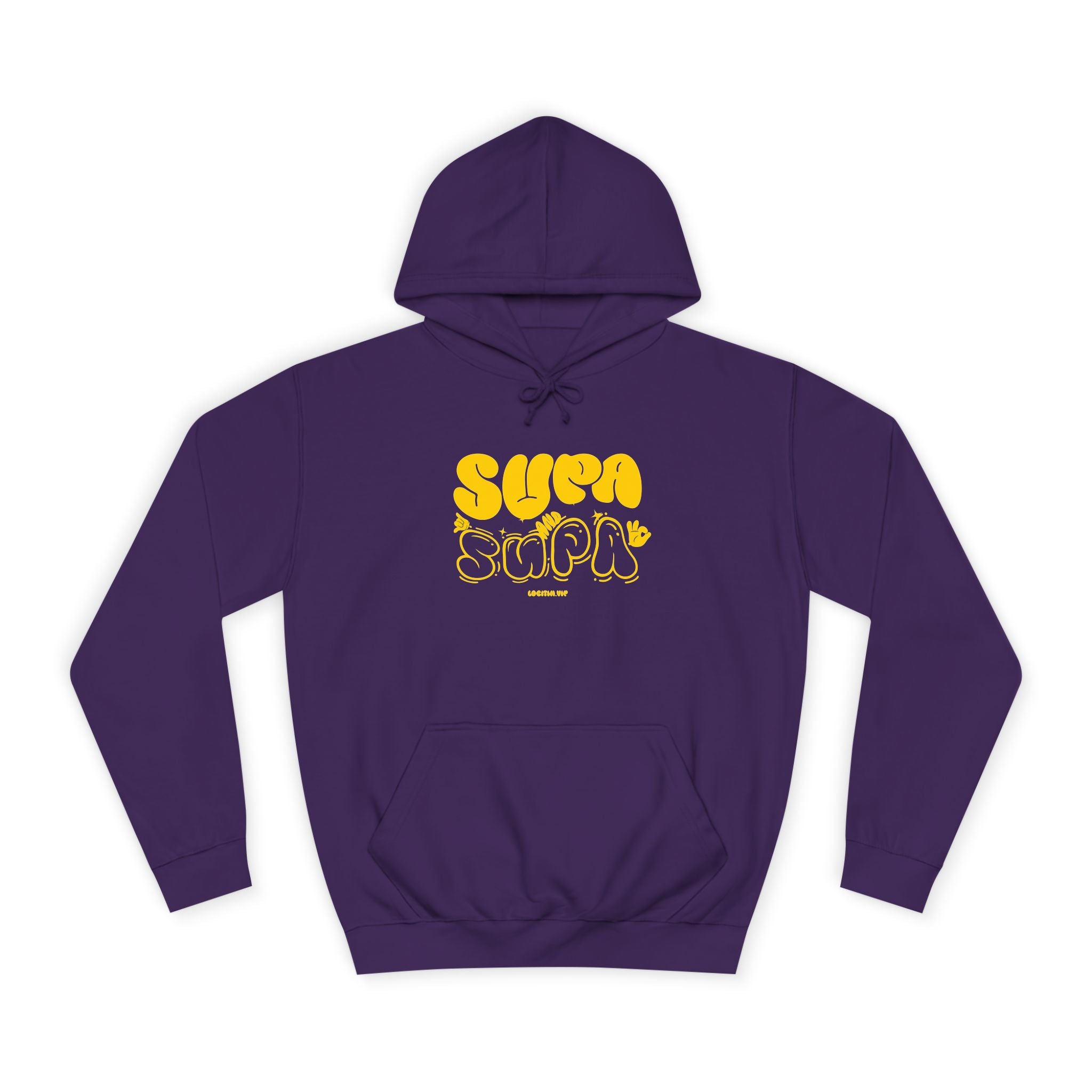Cheerful Unisex Supa Supa Hoodie - Cozy Streetwear, Campus Style, Trendy Gift, Relaxed Fit, Perfect for Every day