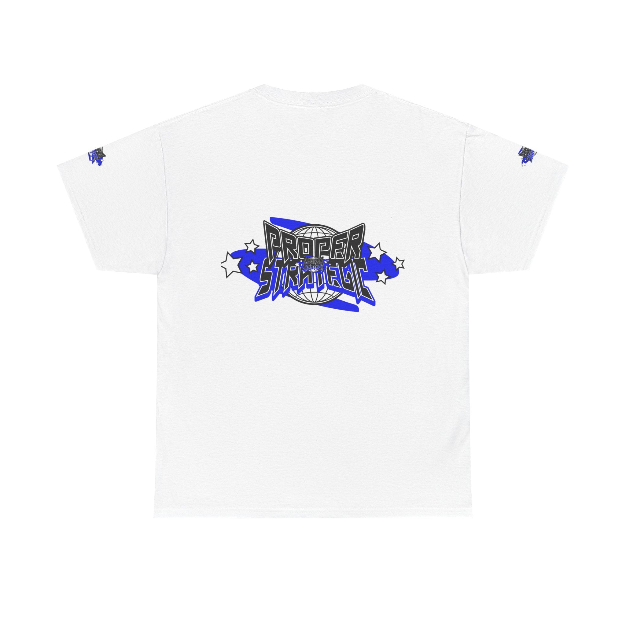 Proper 'Strategic' Graphic Tee — Retro Blue Streetwear T‑Shirt