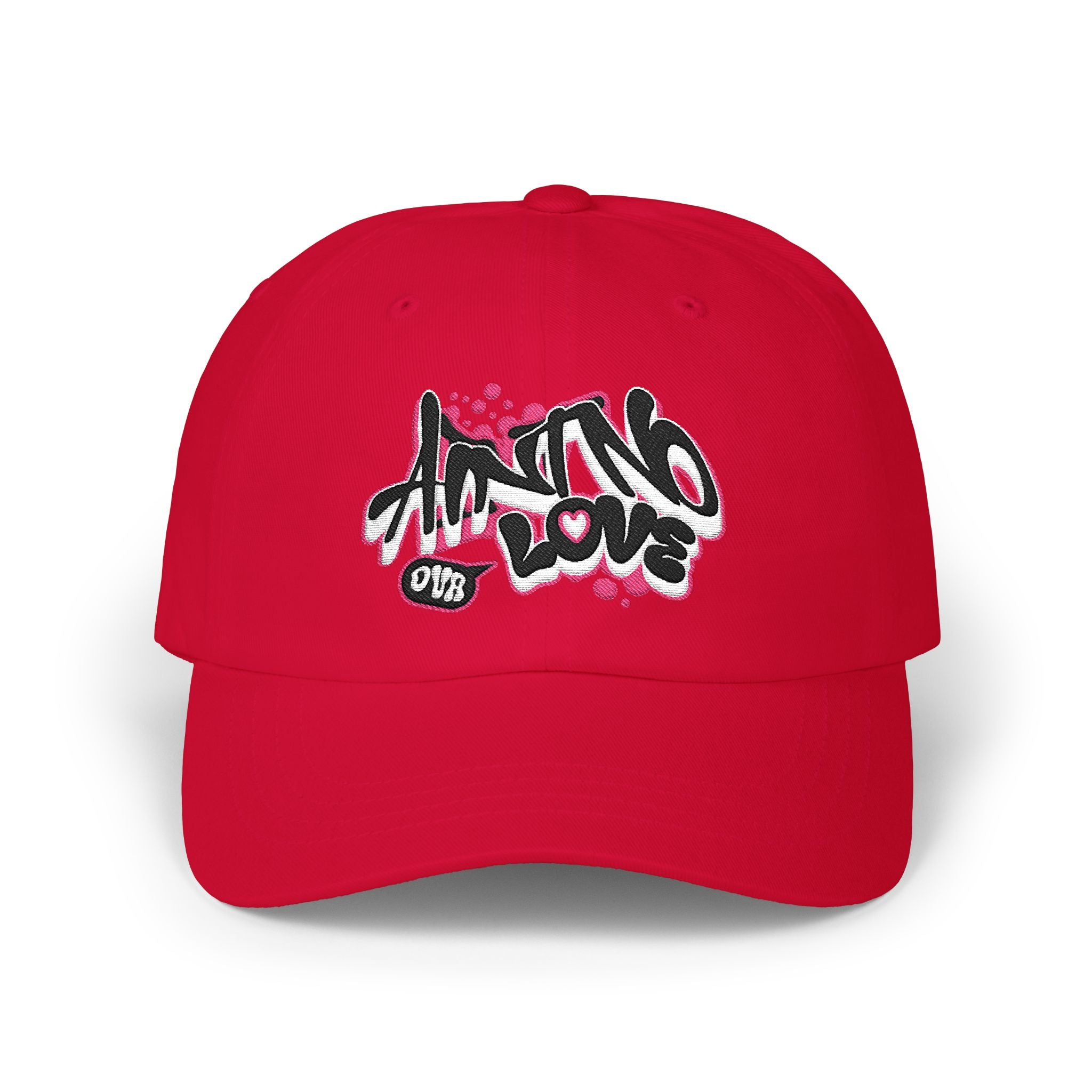 Graffiti 'NO LOVE'  Cap – White Embroidered Hat
