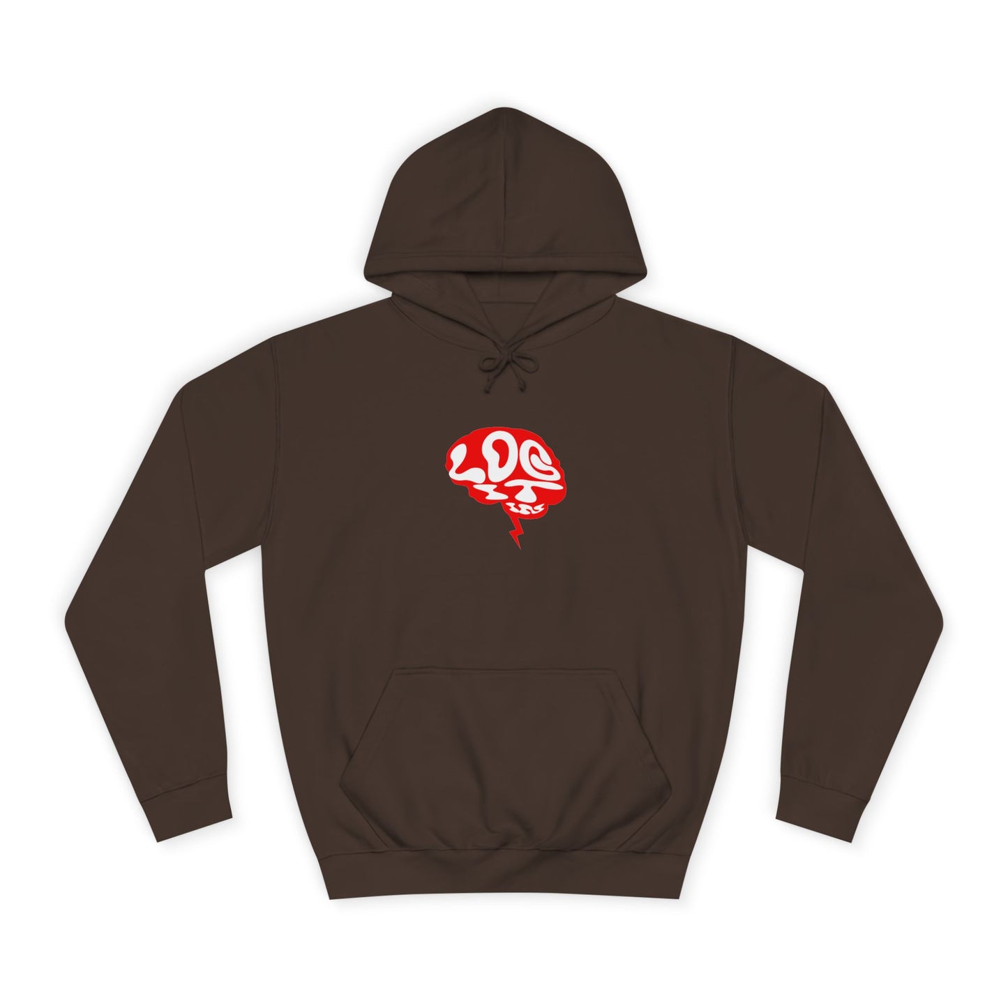 Unisex Log it in Hoodie with Unique Brain Design, Casual Wear, Trendy Apparel, Festive Occasions, Graphic Hoodie