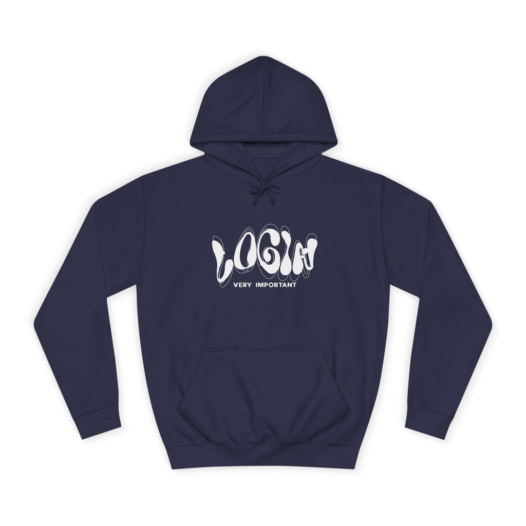 Cool College Unisex Hoodie - LOGIN, Apparel, Funny Hoodie, Gift, Cozy Wear,Trendy Fashion