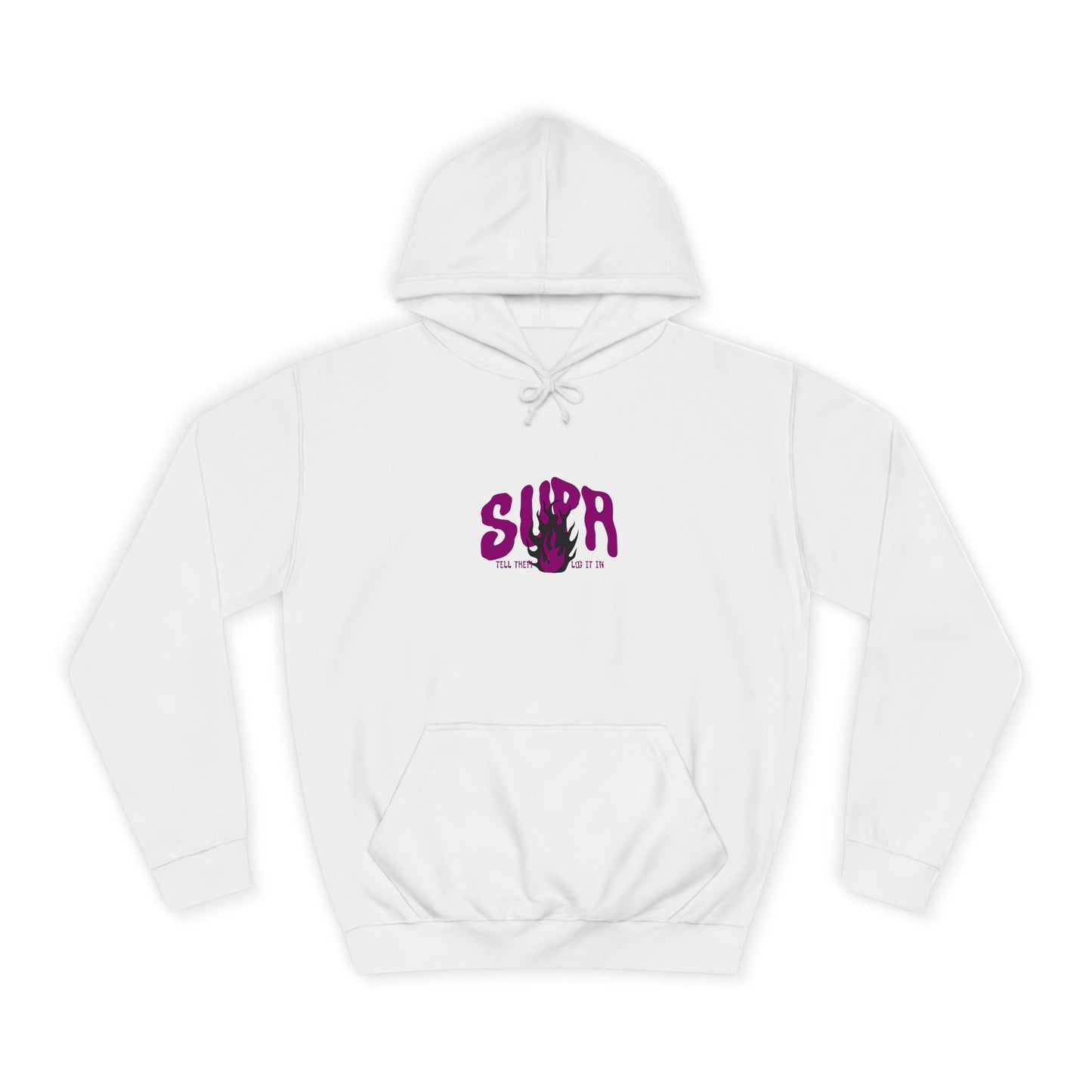 Trendy Unisex SUPA Hoodie with Unique Flame Design - Perfect for Any One, Casual Wear, Gifts, Streetwear, or Events